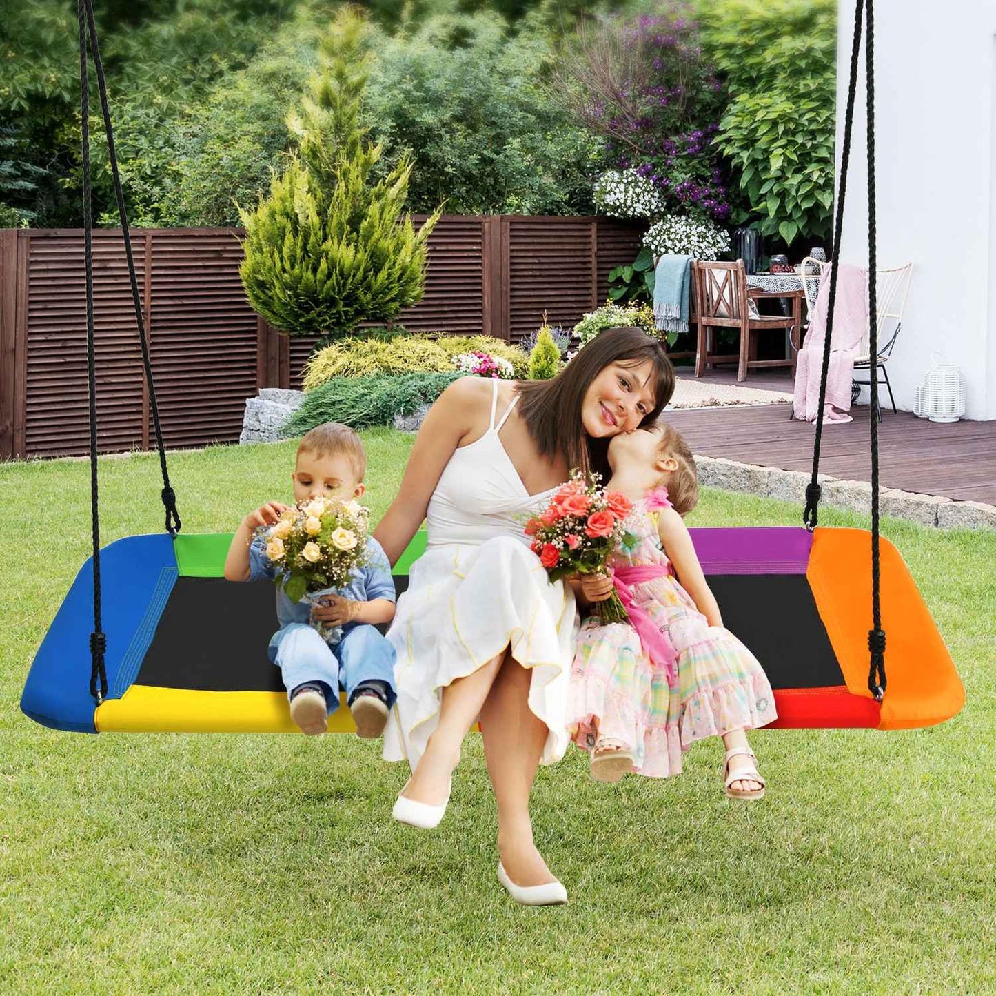 100-180cm tree swing, swing for children, nest swing, tree swing with adjustable ropes, colorful