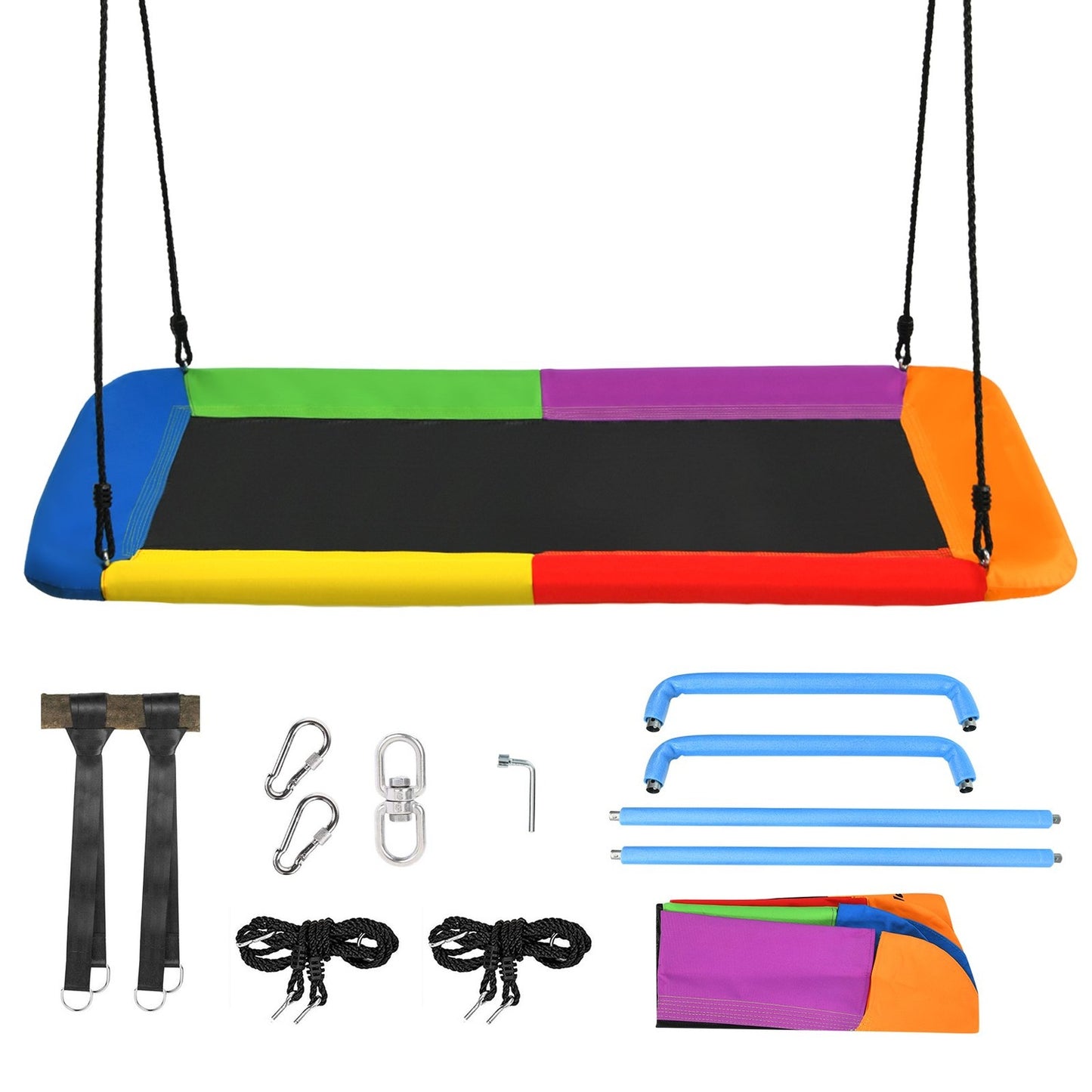 100-180cm tree swing, swing for children, nest swing, tree swing with adjustable ropes, colorful