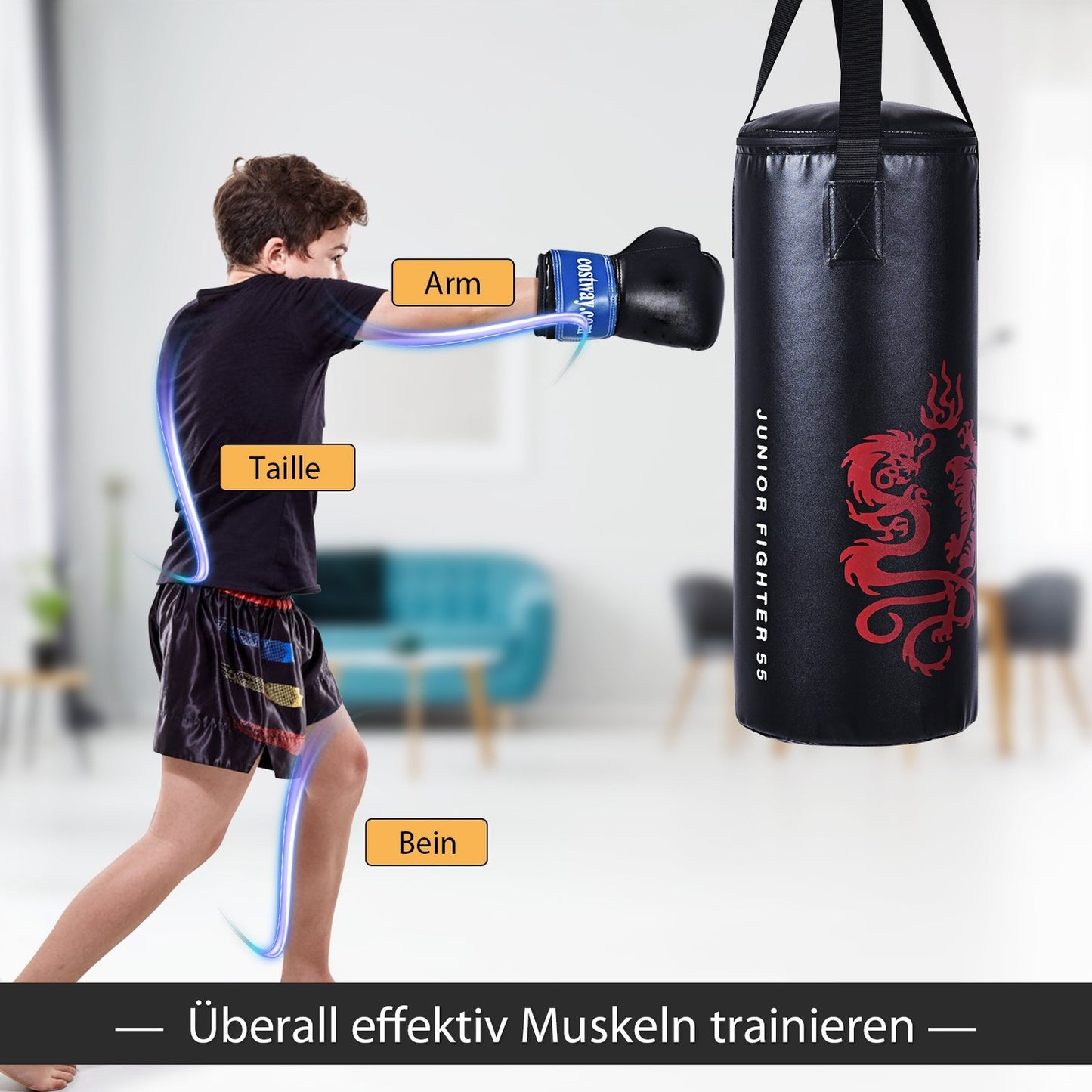 10KG punching bag set with 8oz boxing gloves children's punching bag punching bag boxing bag