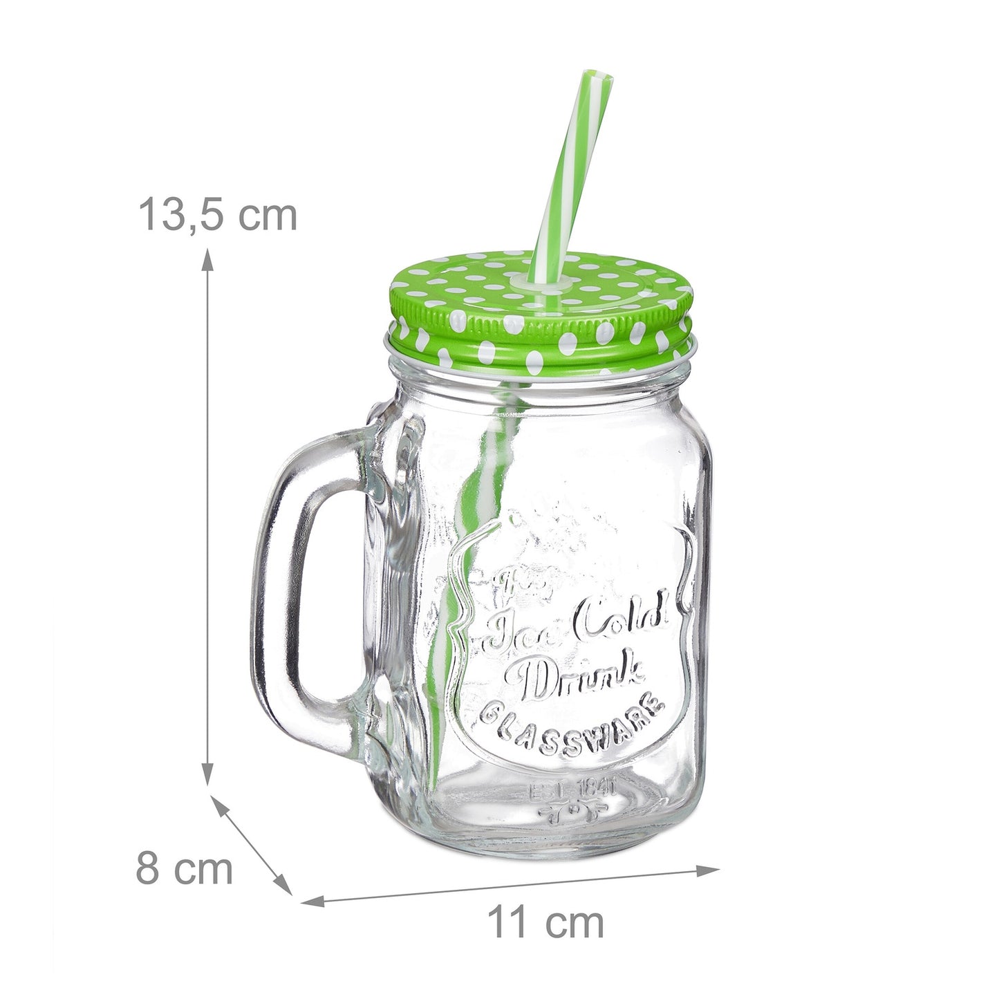 10x Colourful Drinking Glasses with Lids