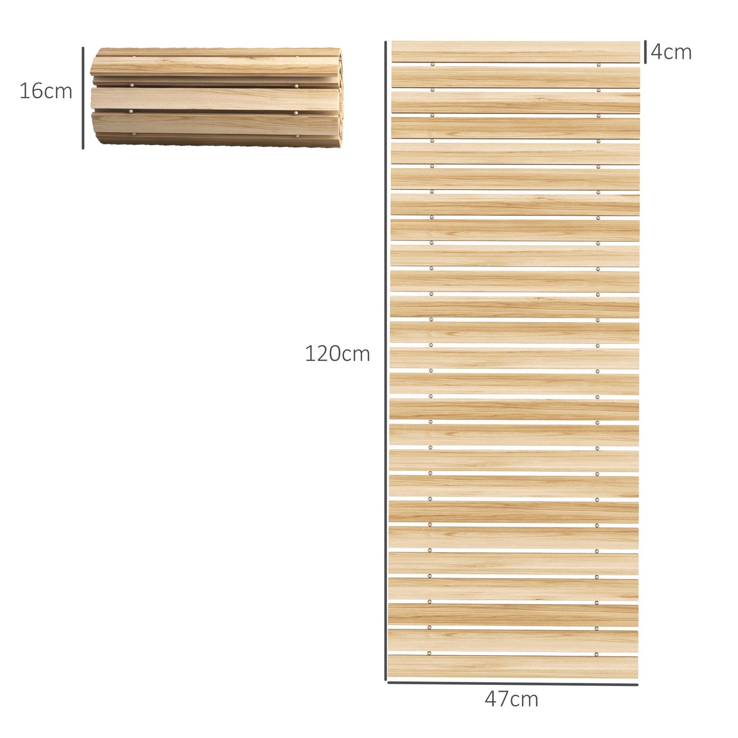 120 Cm Decorative wooden garden path - weatherproof spruce