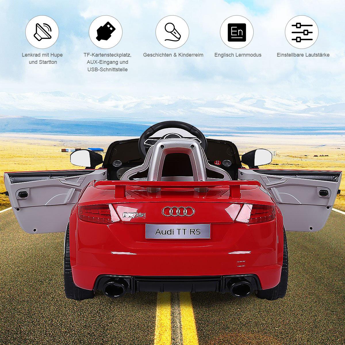 12V toy car children's car with 2 motors and MP3 and music 104 x 63.5 x 45.5 cm red