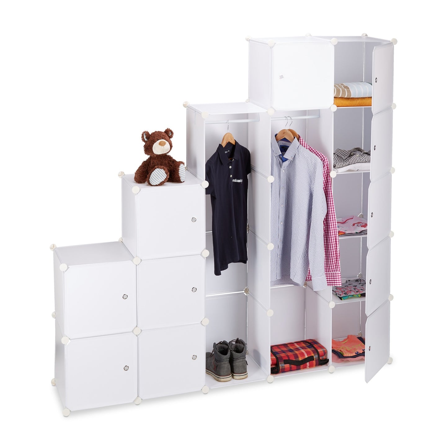14-Compartment Plug-In Wardrobe System