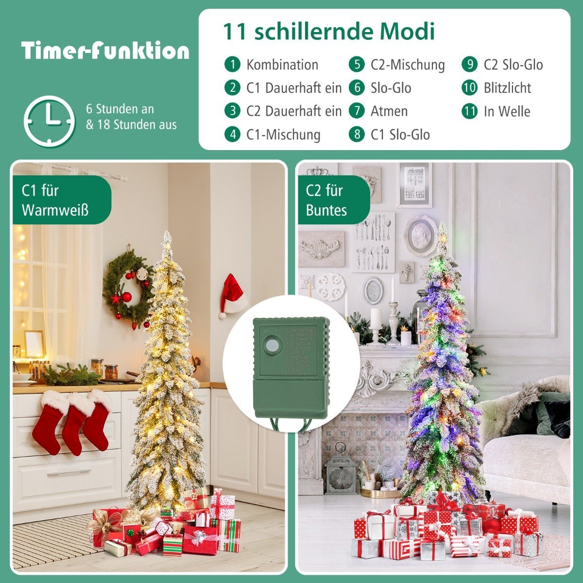 150cm Tall Artificial Christmas Tree with 334 PVC Branch Tips 150 LED Lights