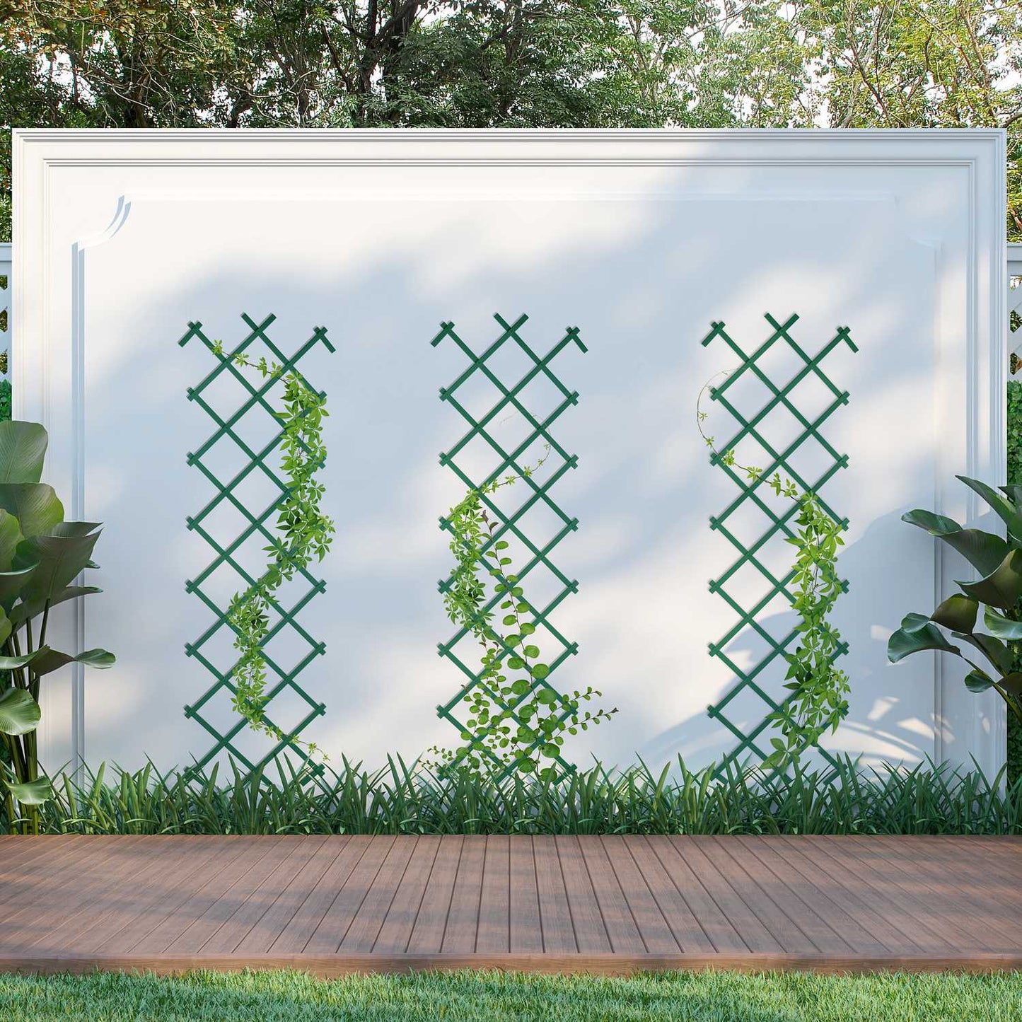 180 cm Extendable Trellis Set of 3
