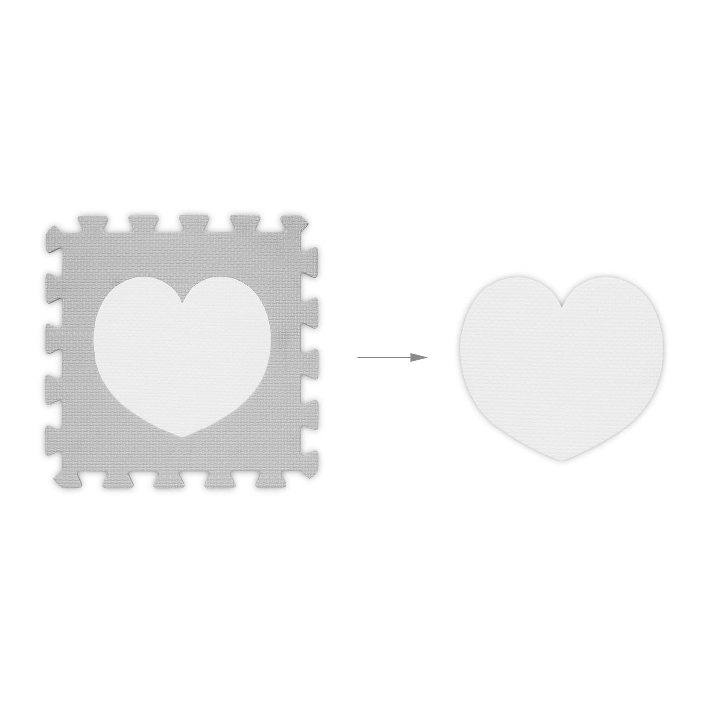 18-piece puzzle mat heart