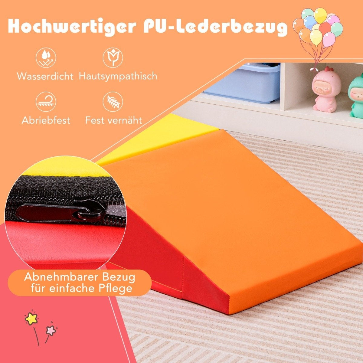2 PCS. Children's foam building blocks for running around & Climbing soft building blocks giant building blocks red