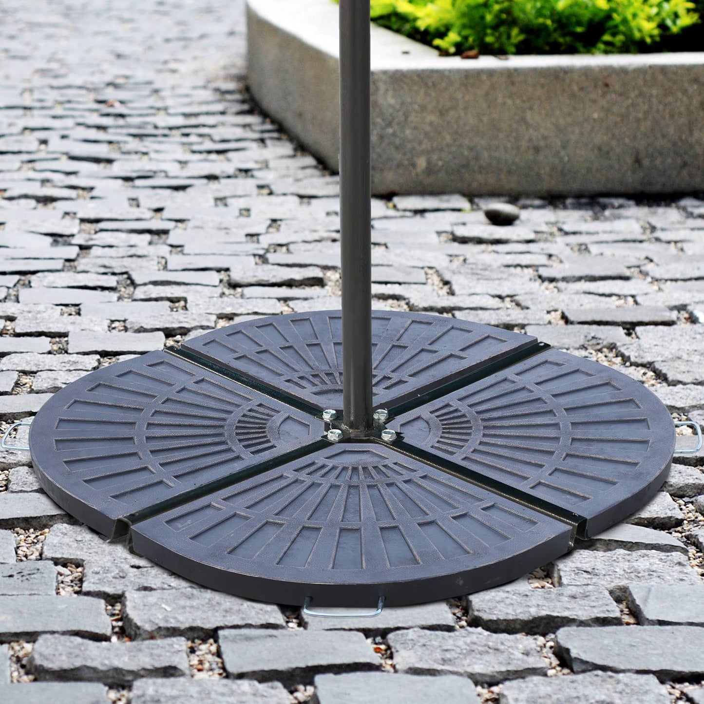 Umbrella stand weights, 2-piece set, resin and metal, 30 kg