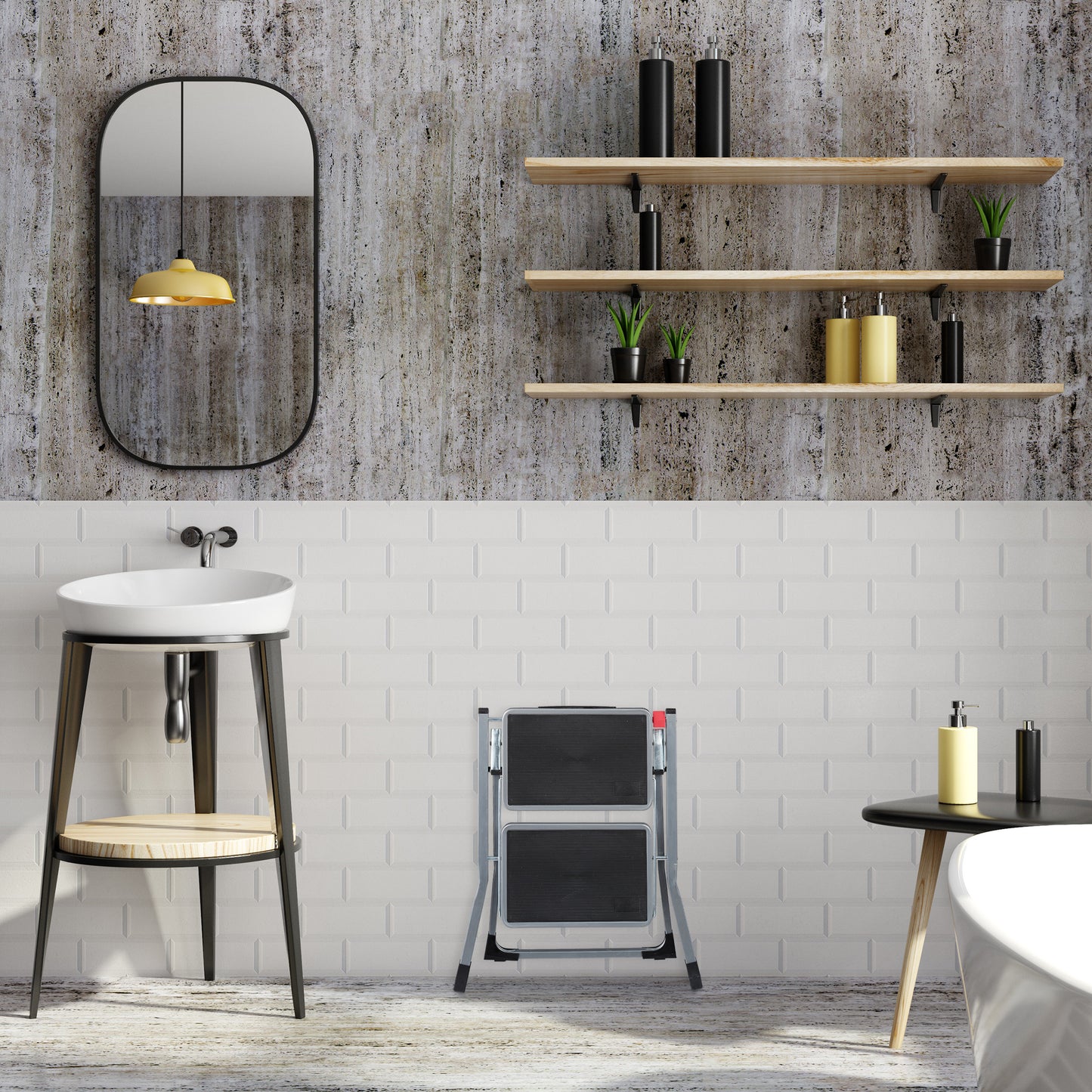 2-step folding stepladder