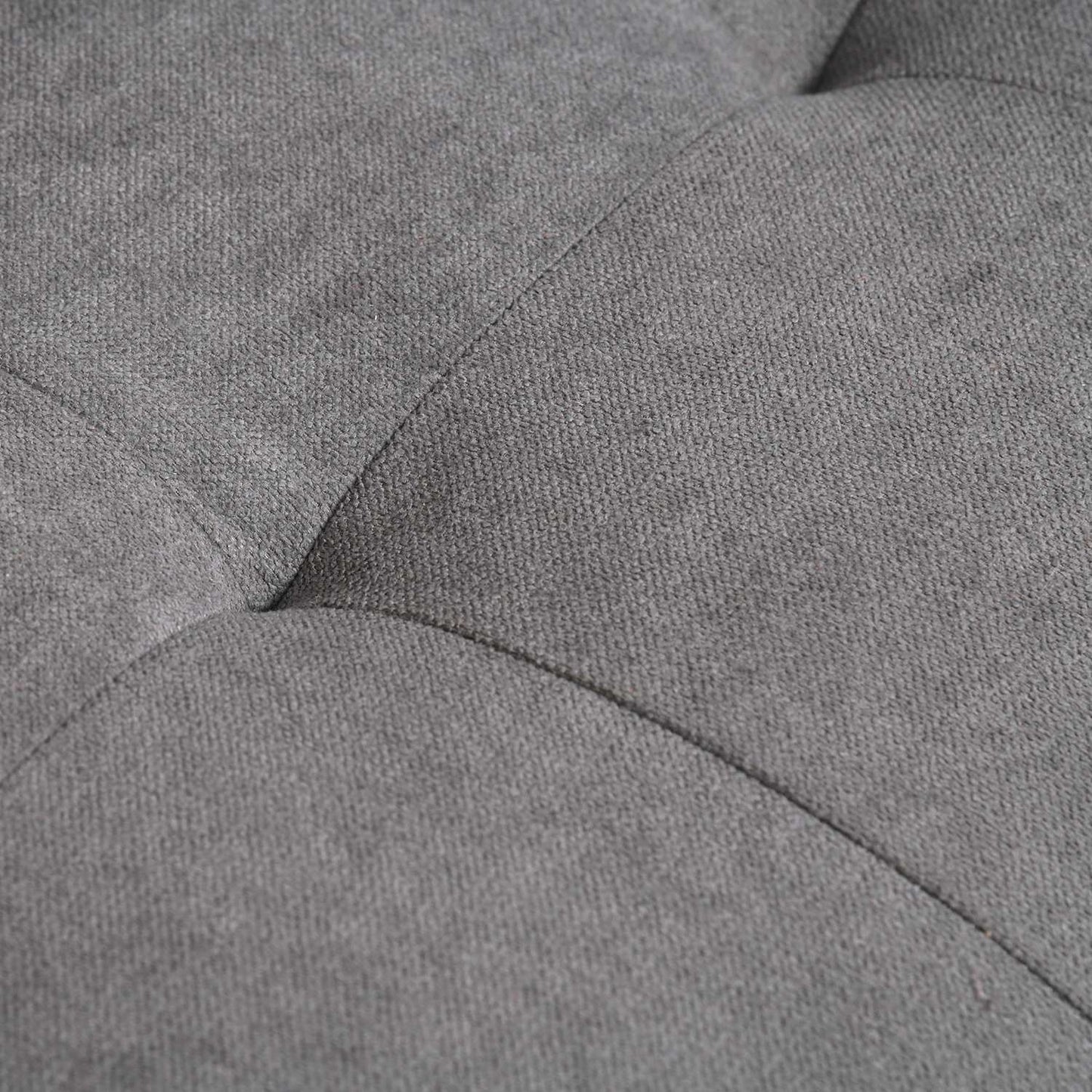 2-seater gray fabric sofa with removable cushions