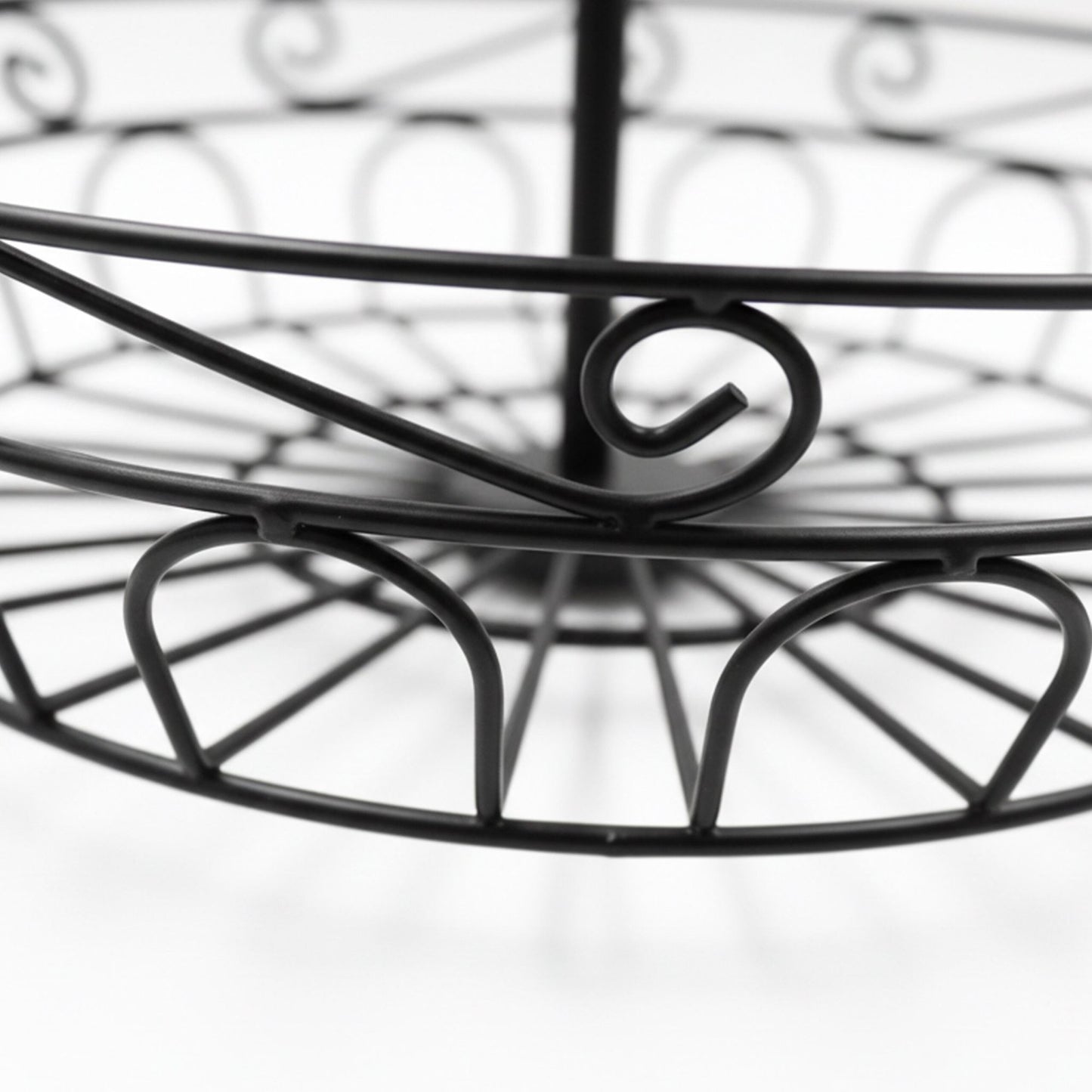 2-Tier Round Fruit Bowl – Open Lattice Design