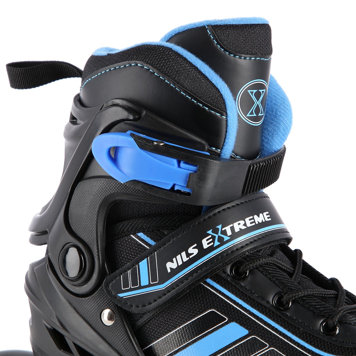 2-in-1 Black/Blue Inline & Hockey Ice Skates, Size S (29-33)