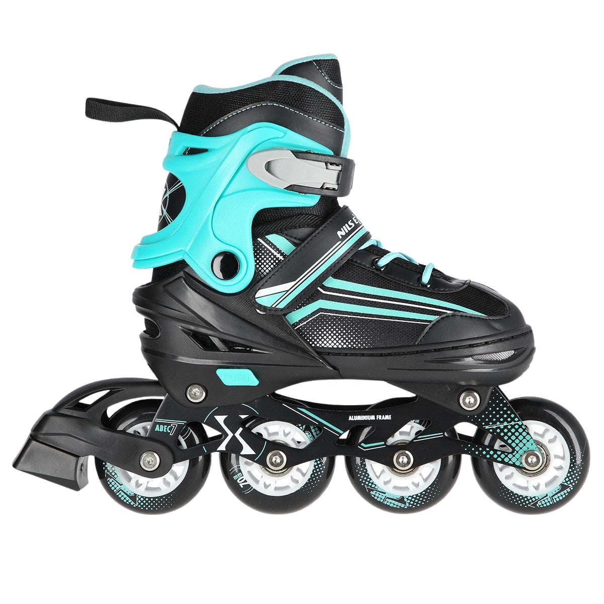 2-in-1 Inline & Ice Skates, Black/Blue, Size M (34-38)