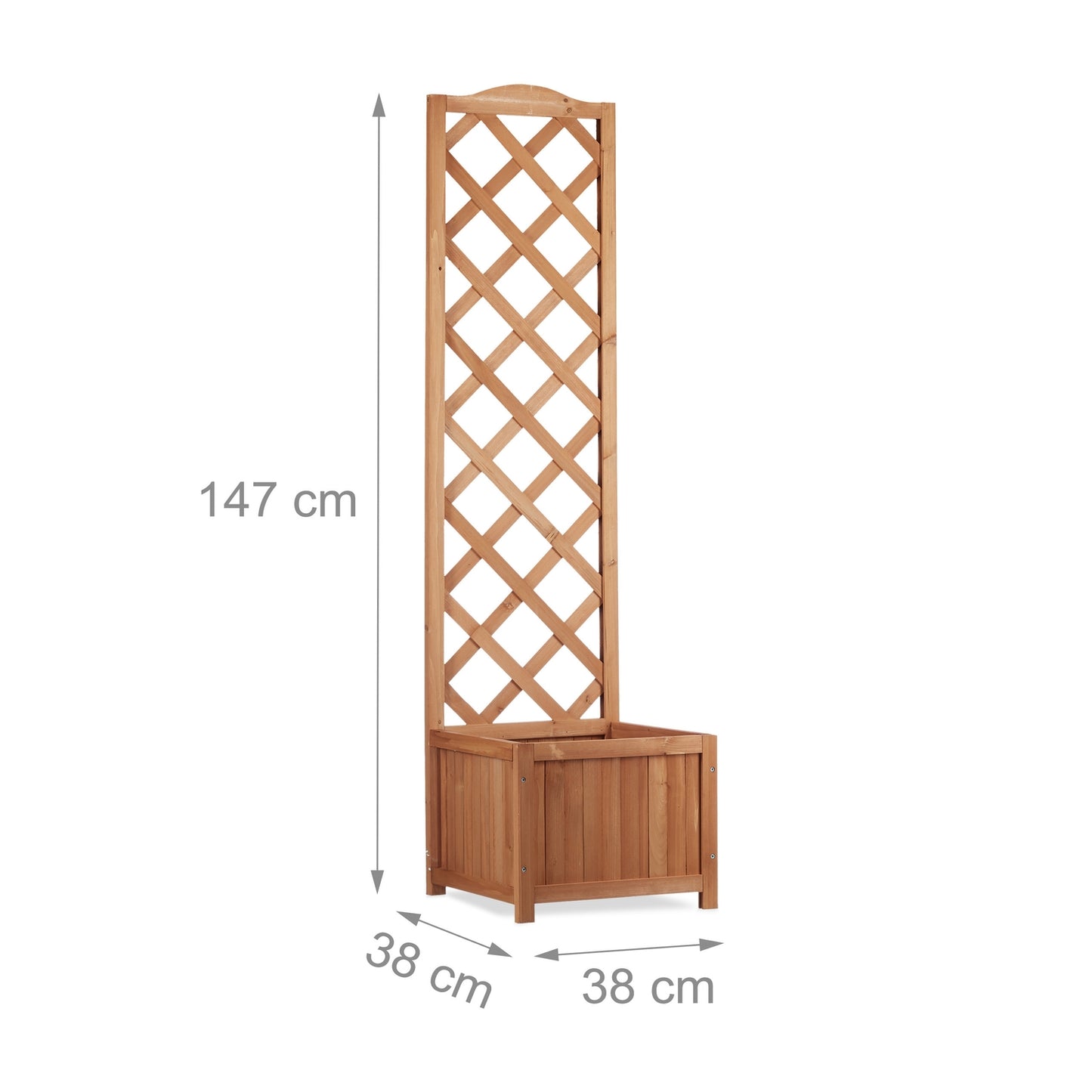 2 in 1 Wooden Planter Box with Lattice