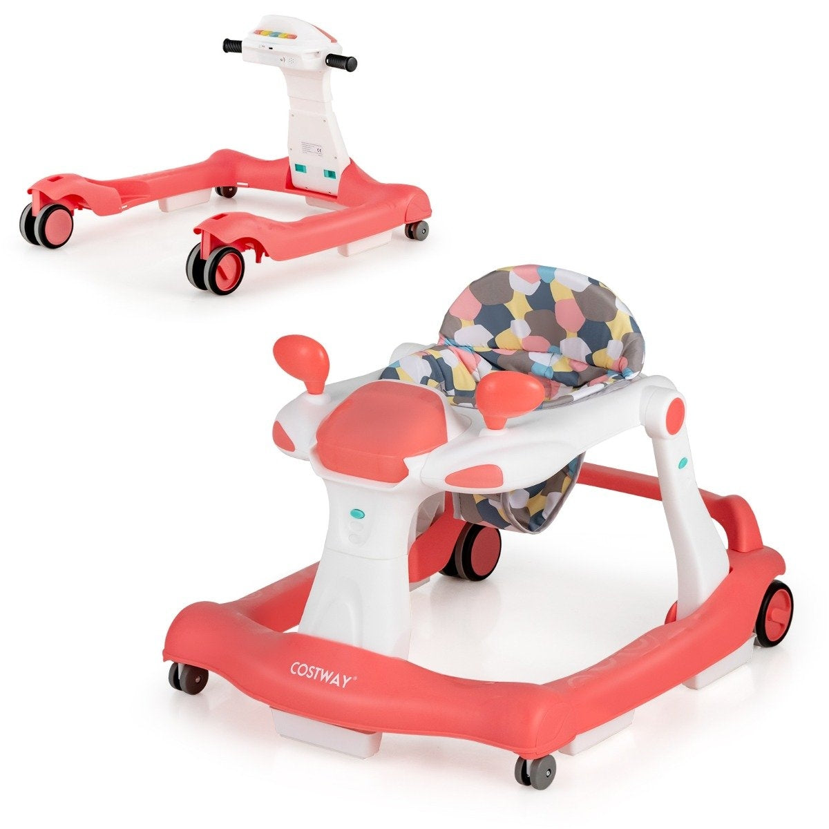 2 in 1 baby walker folding baby walker orange