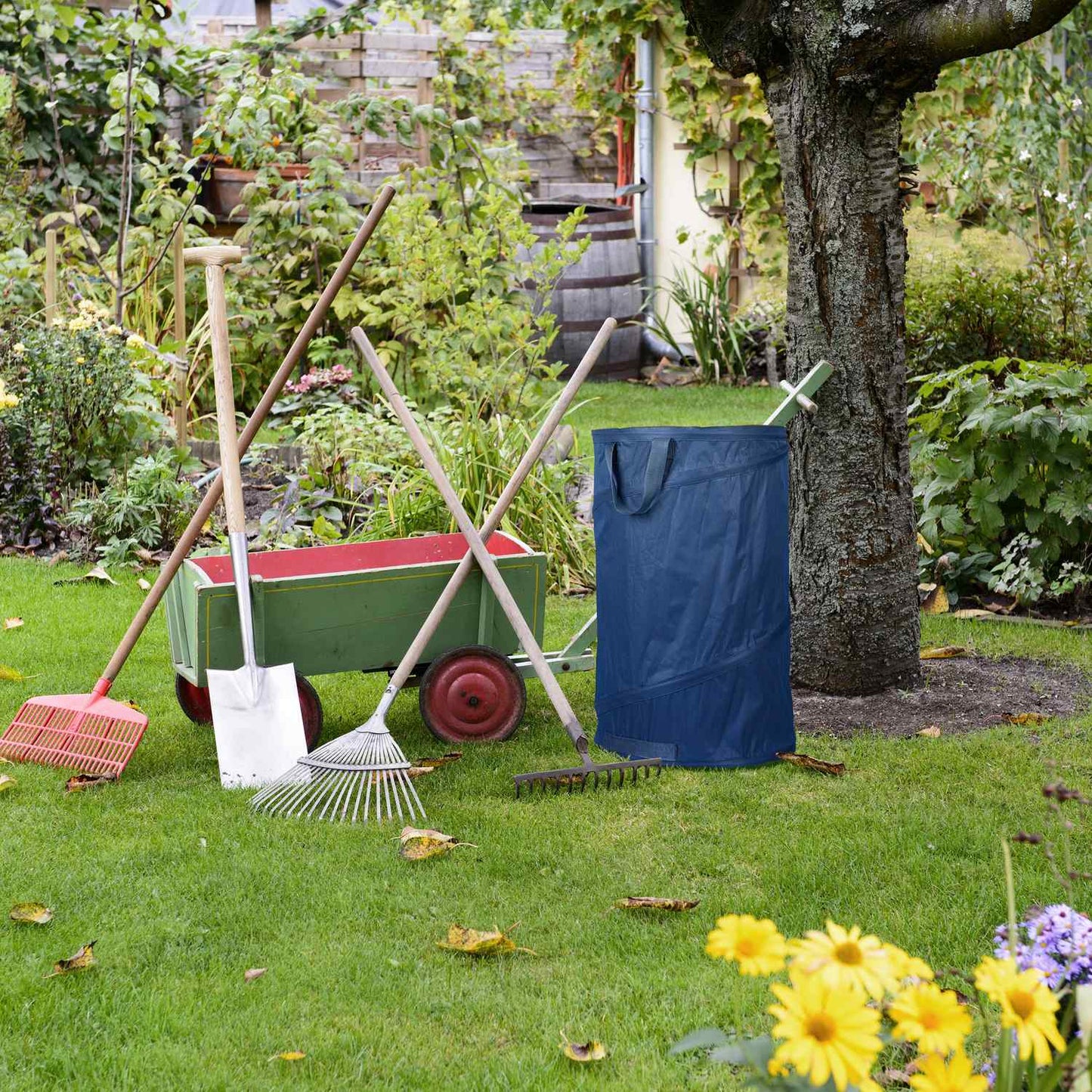 2 pcs. garden sacks 120-litre blue
