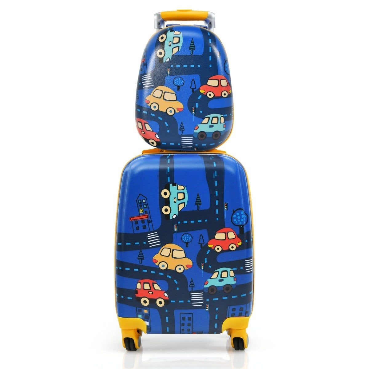 2-piece children's suitcase set hard case & backpack 33 x 22 x 51 cm dark blue