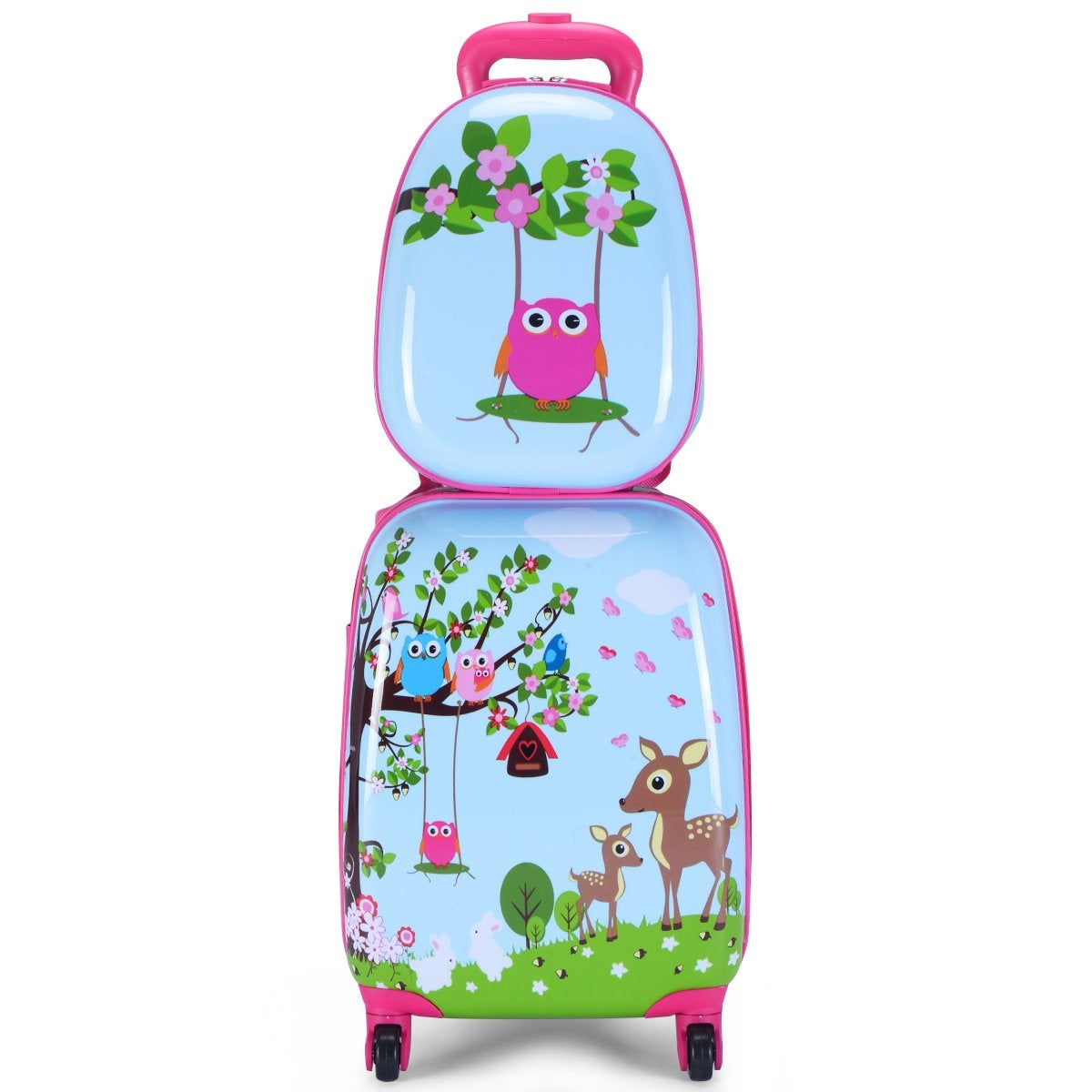 2-piece suitcase set children's luggage 16'' suitcase + 12'' backpack