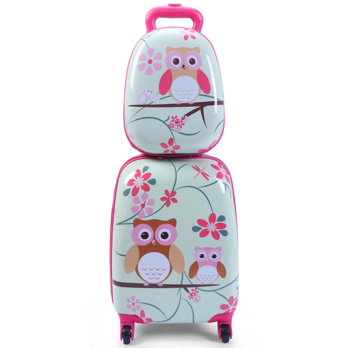 2-piece suitcase set travel luggage 16'' suitcase + 12'' backpack