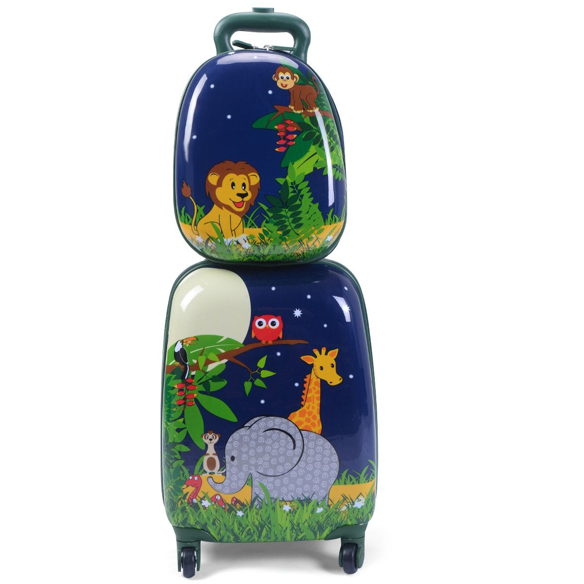 2-piece suitcase set travel luggage children's luggage 16'' suitcase + 12'' backpack