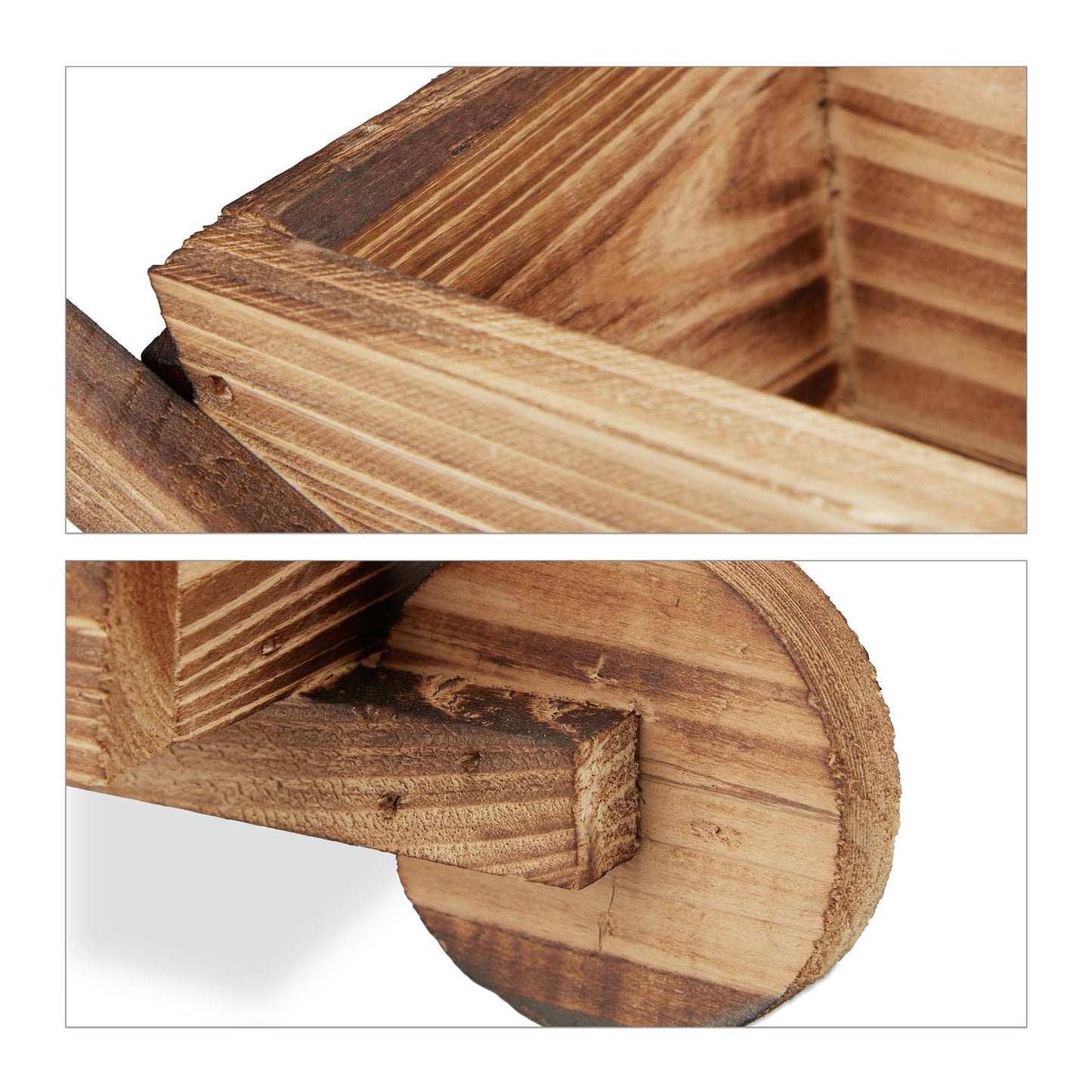 2x Decorative Wooden Planters