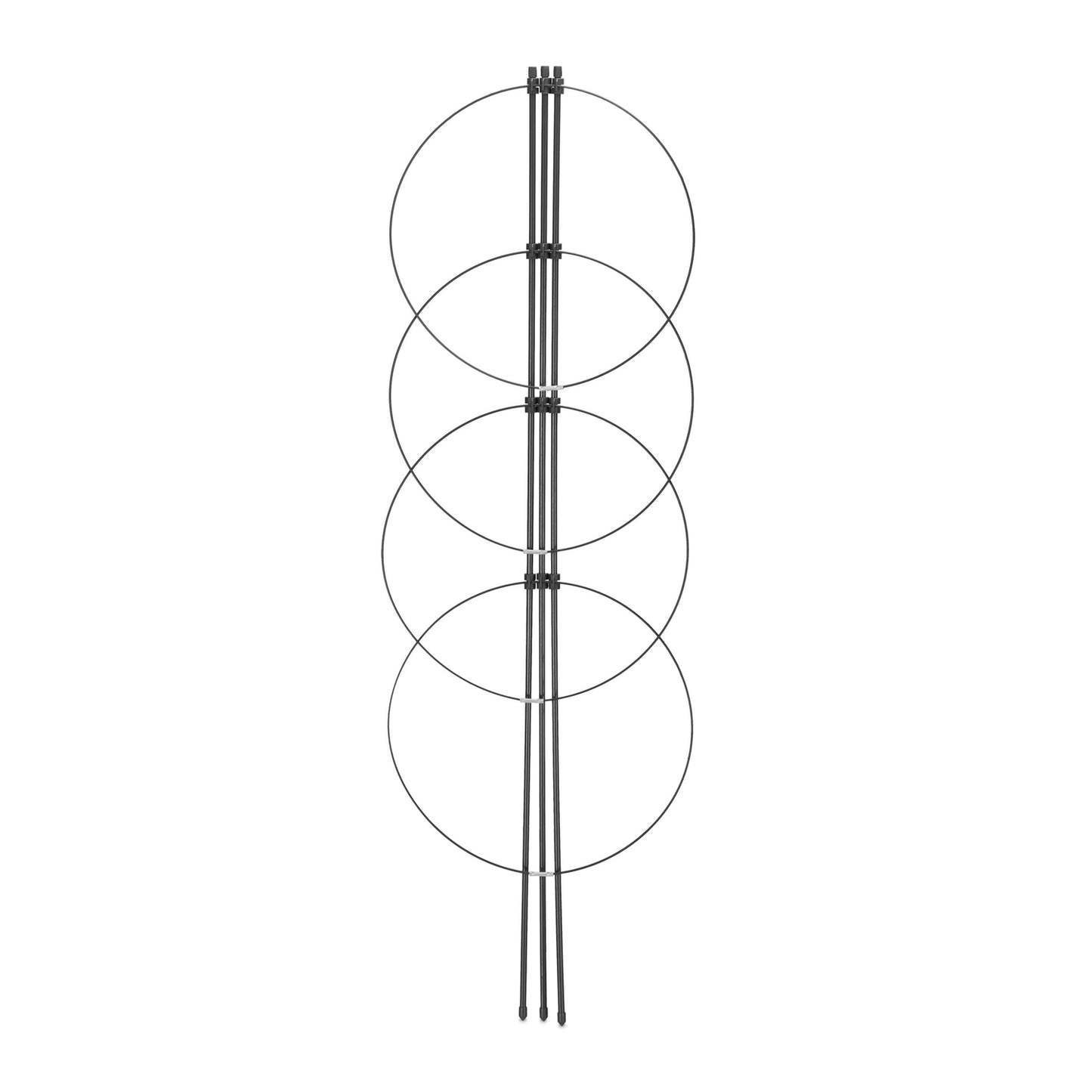 2x Plant Supports with Rings, 90 cm