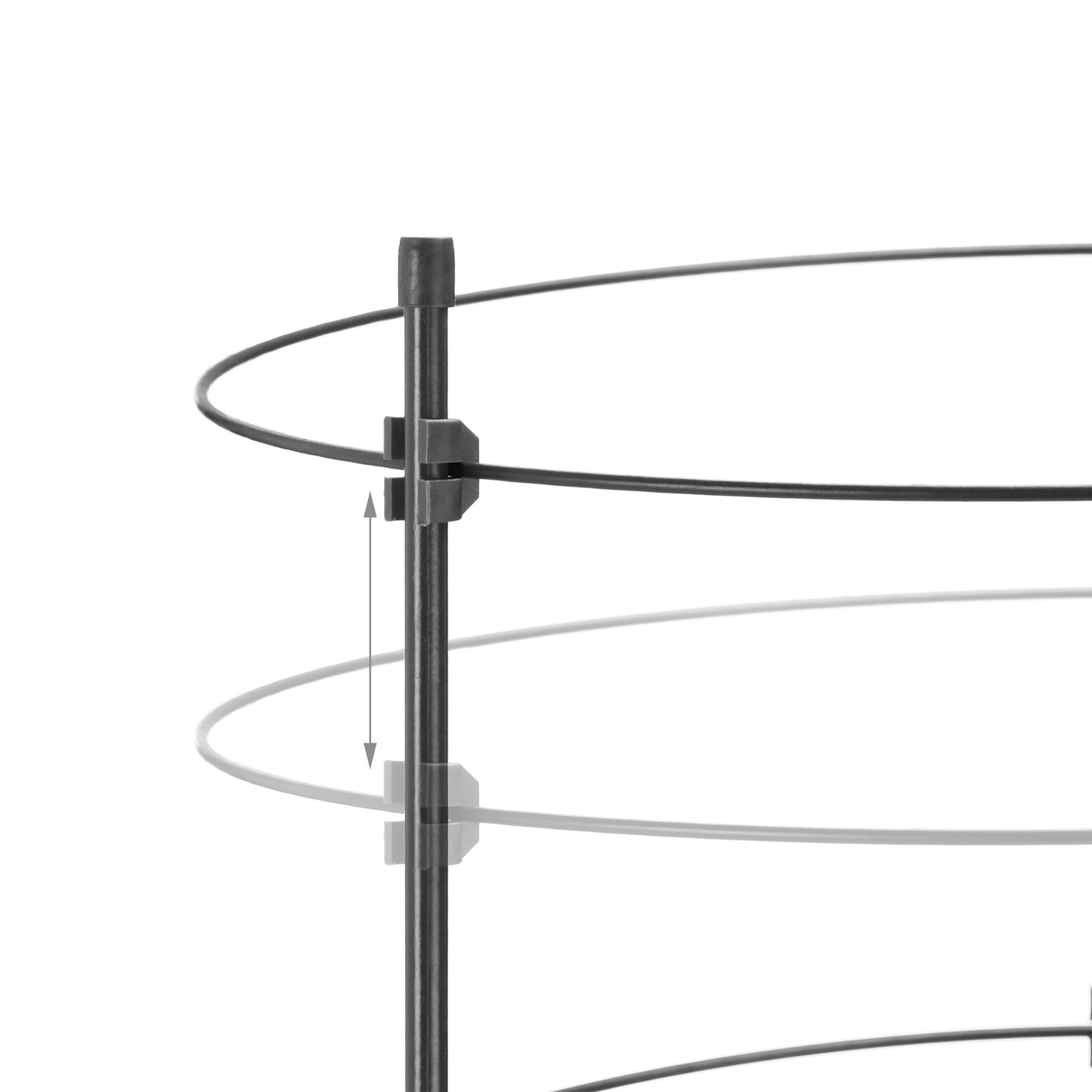 2x Plant Supports with Rings, 90 cm