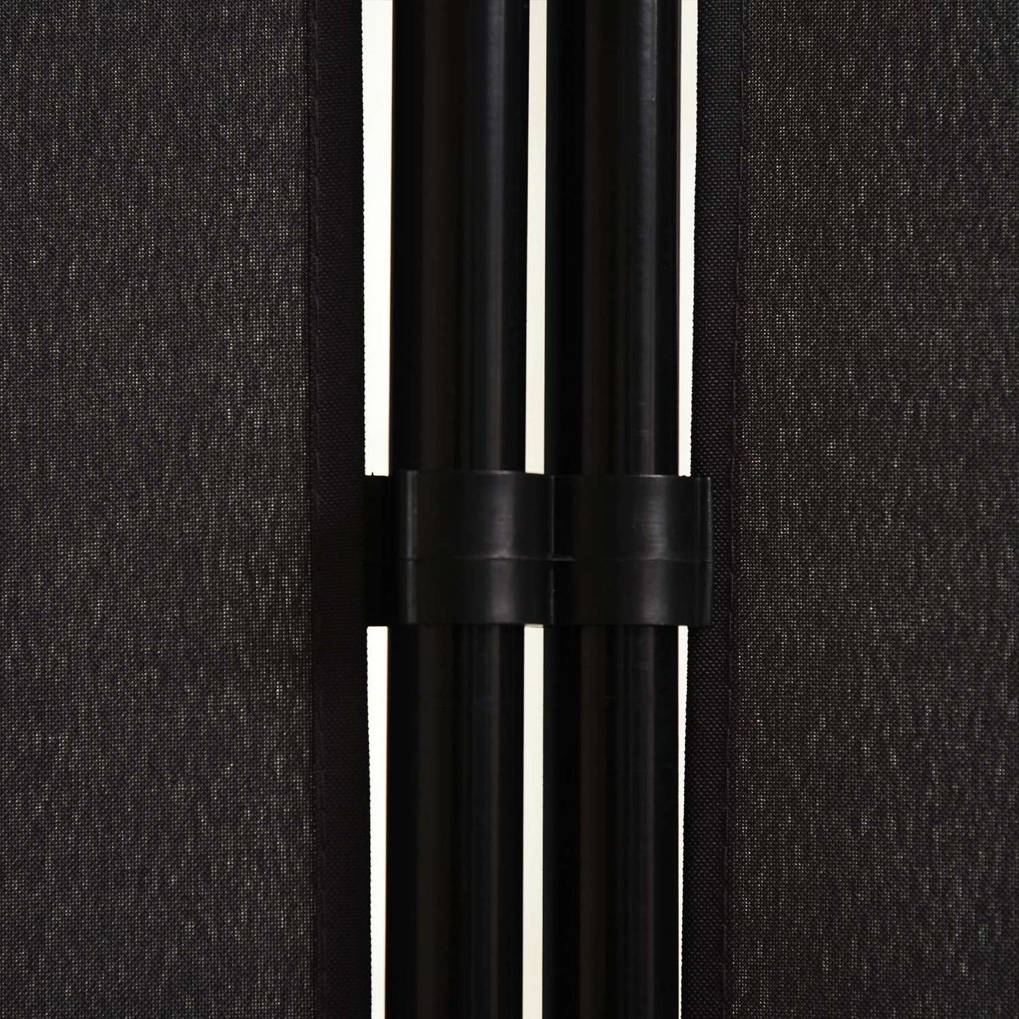 3-Panel Room Divider, Black Metal Frame, Privacy Screen