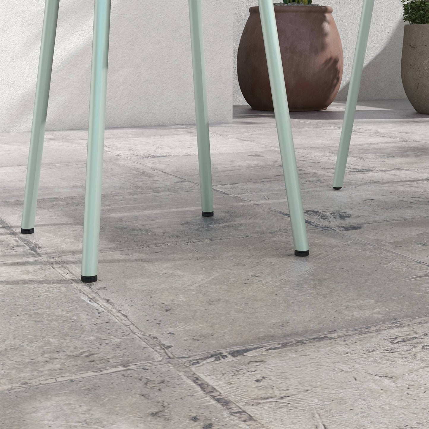 Outdoor Bistro Set - Steel table & chairs, green