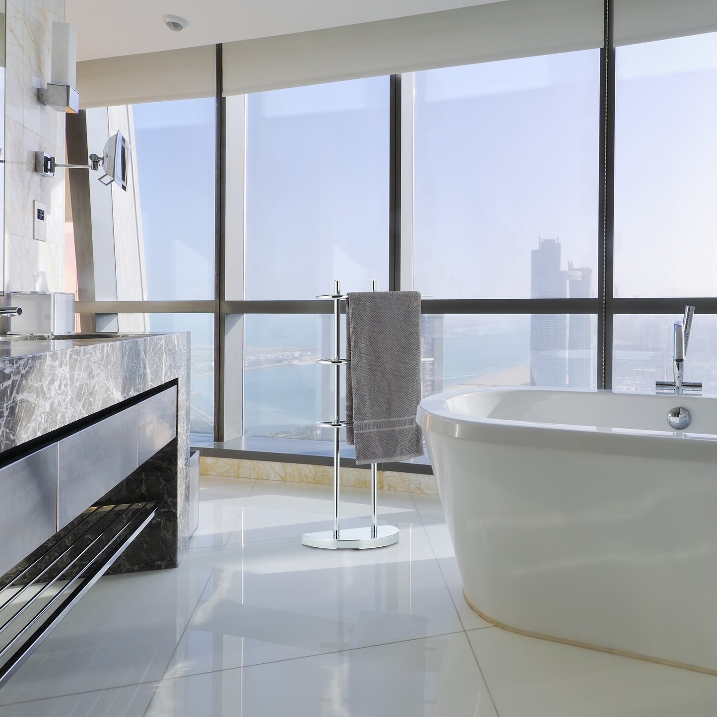 3-Tier Chromed Towel Holder