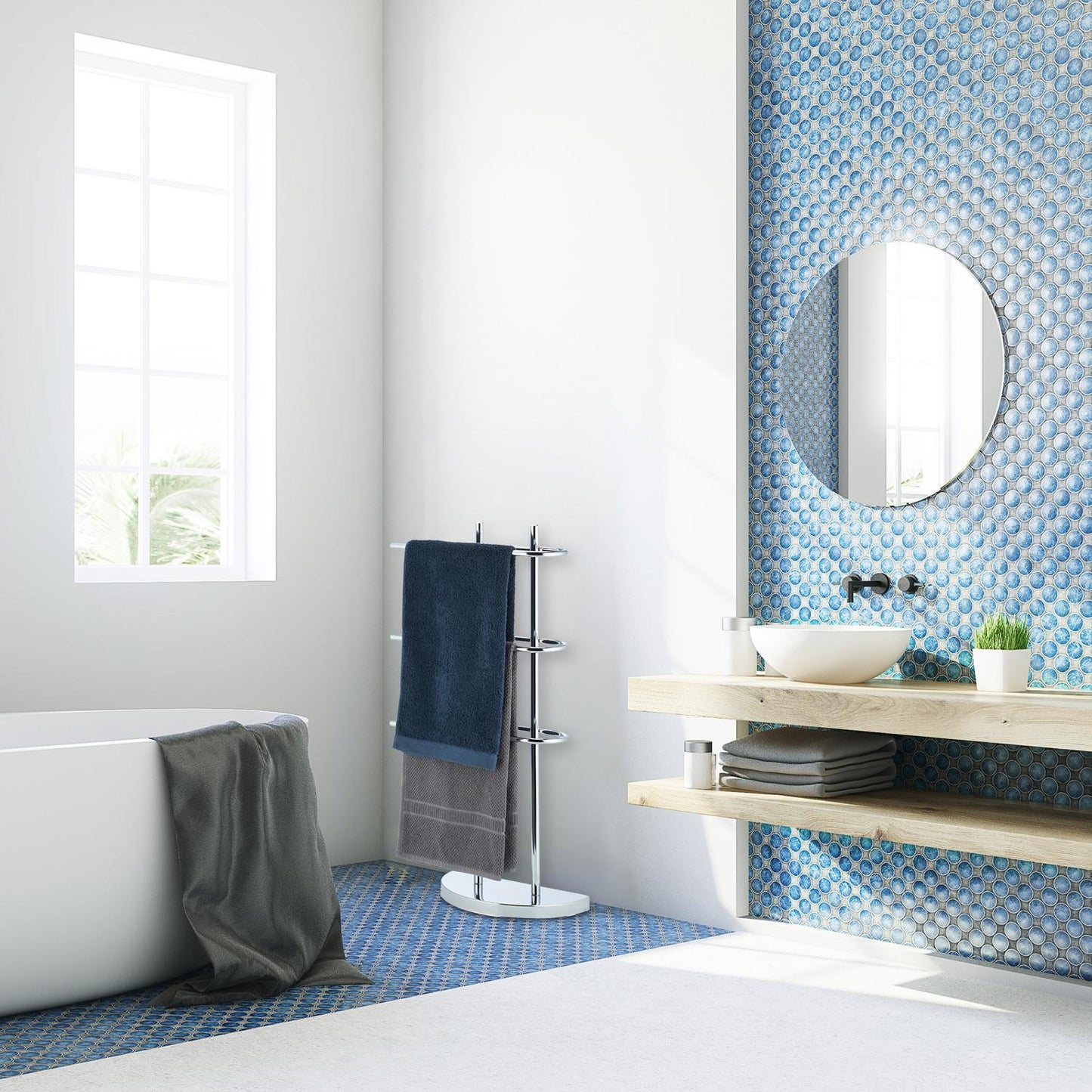 3-Tier Chromed Towel Holder