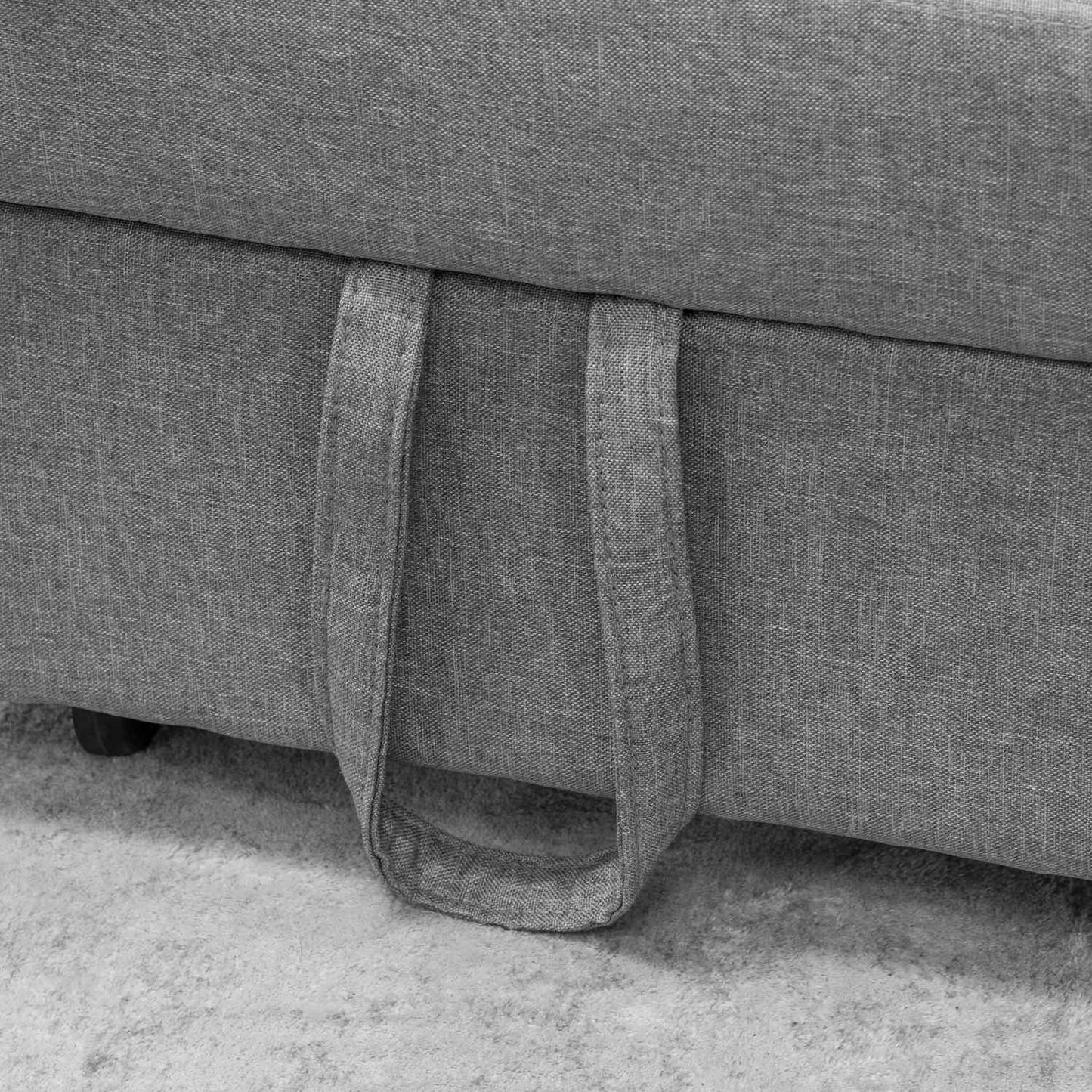 Light gray 3-in-1 sofa bed, adjustable, extendable design
