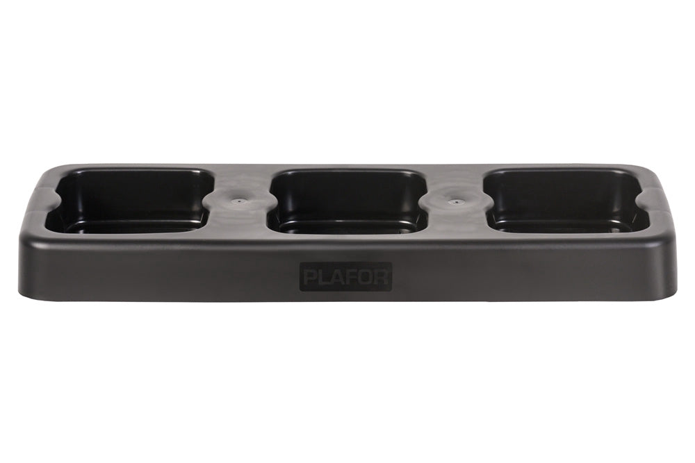 3x20L Waste Bin Stand for Recycling – Black