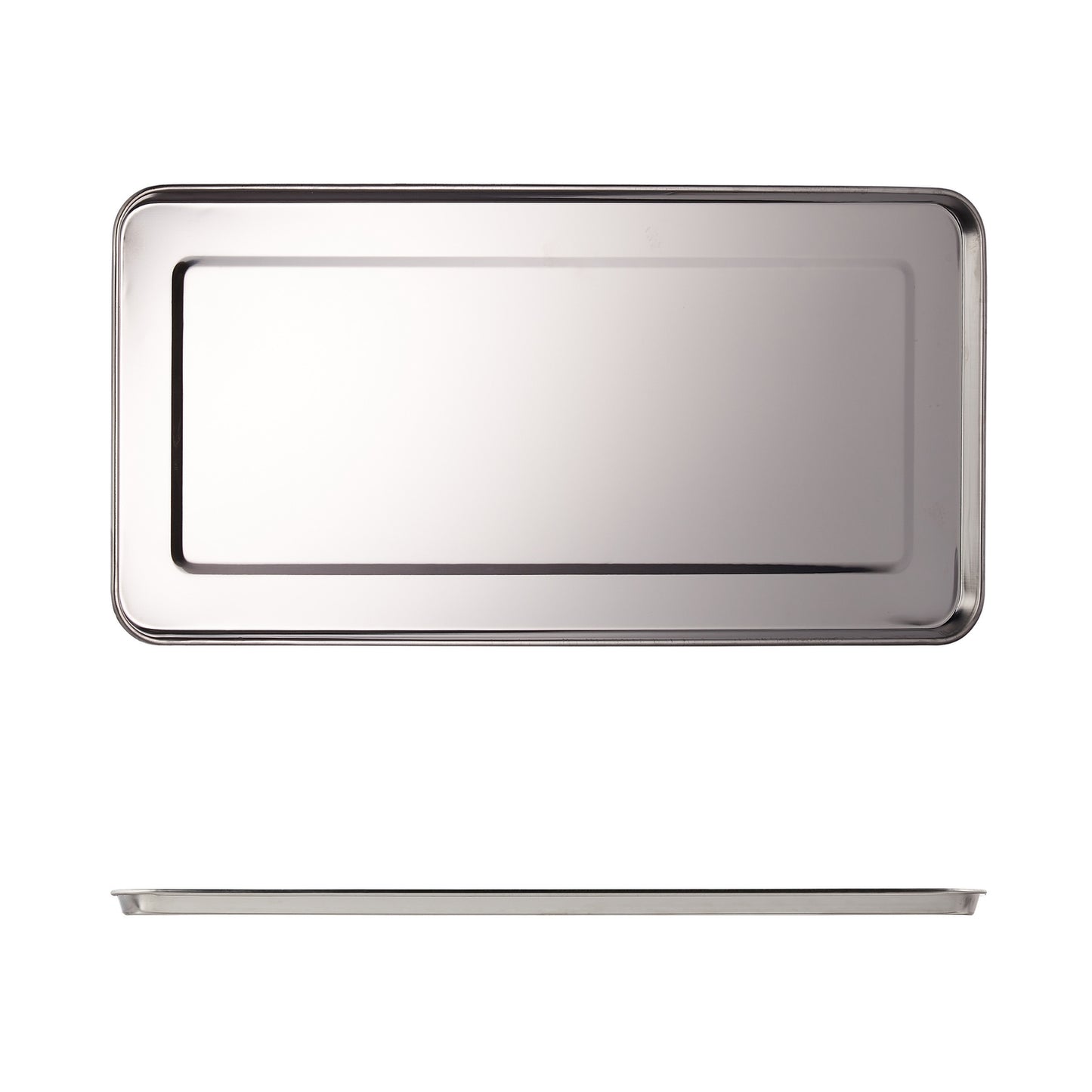 3x Steel Serving Trays