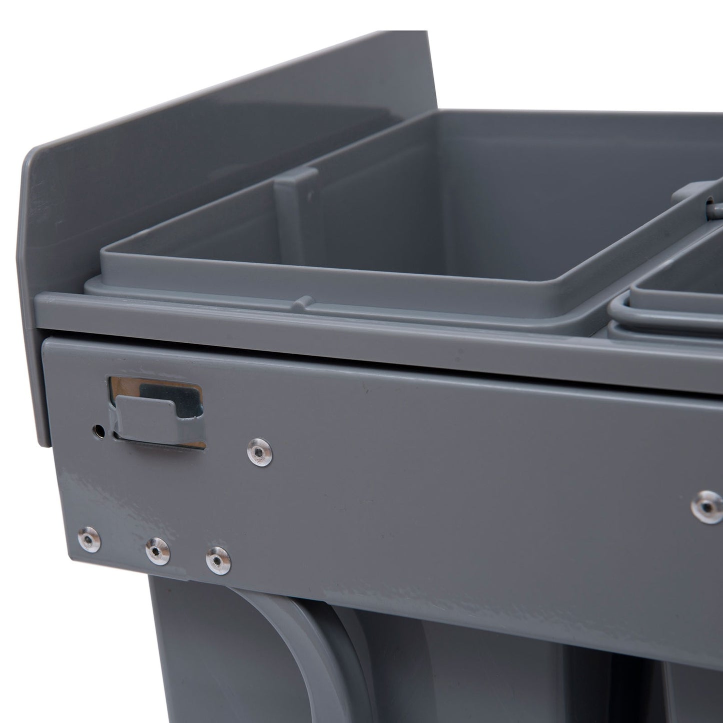 40L pull-out waste container with 3 compartments for kitchens