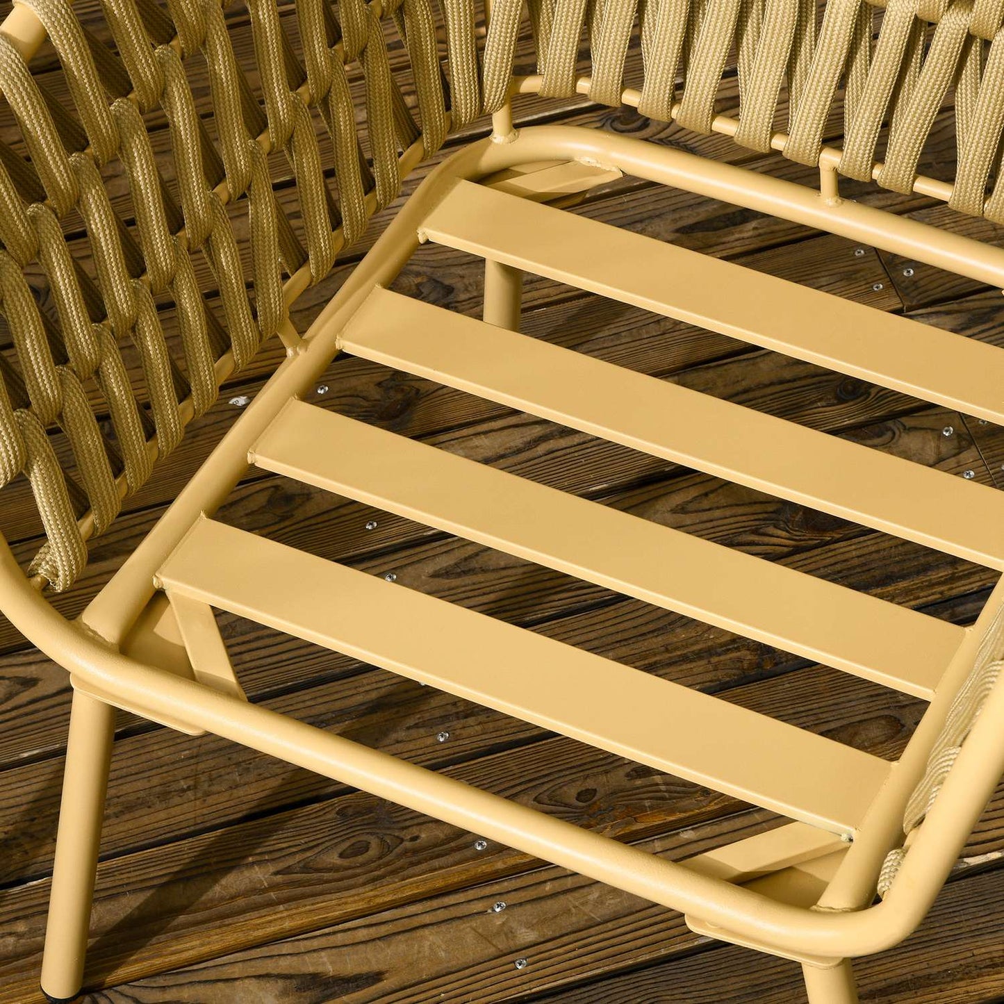 Rattan garden set - sofa, armchairs, table, cushions