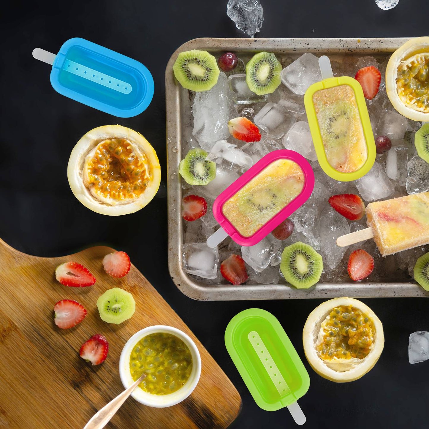 4 Silicone Ice Cream Moulds