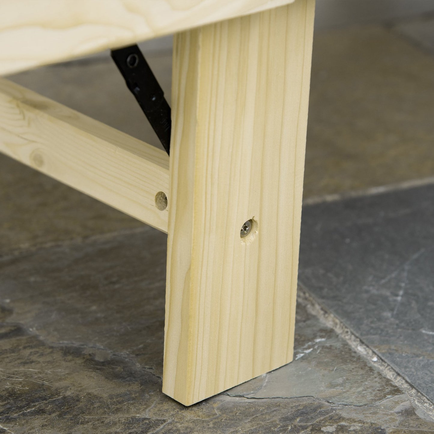 Adjustable garden chair in pine, folding sun lounger