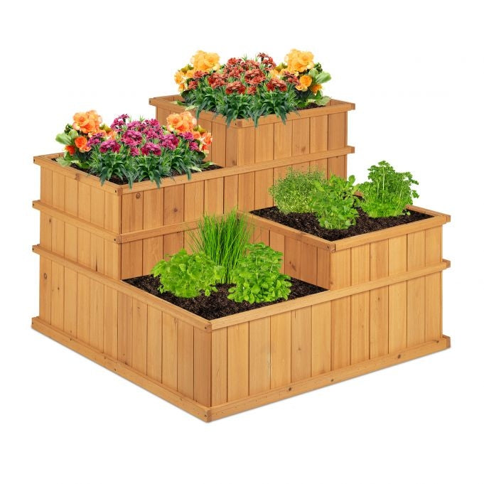4-Tiered Raised Flowerbed