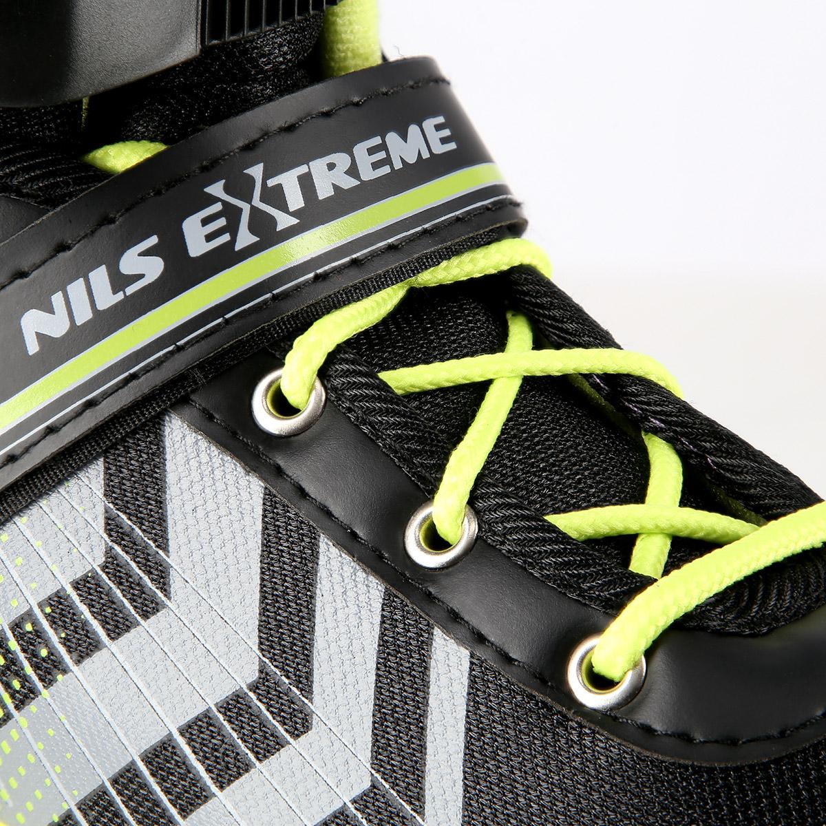 4-in-1 Black-Green Inline & Hockey Ice Skates, Size M