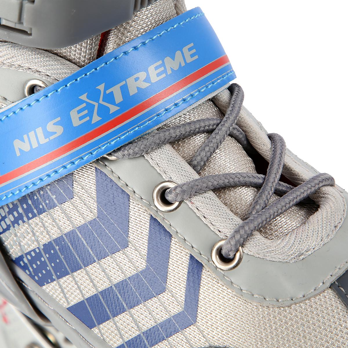 4-in-1 Inline & Ice Skates, Grey/Blue, Size S (29-33)