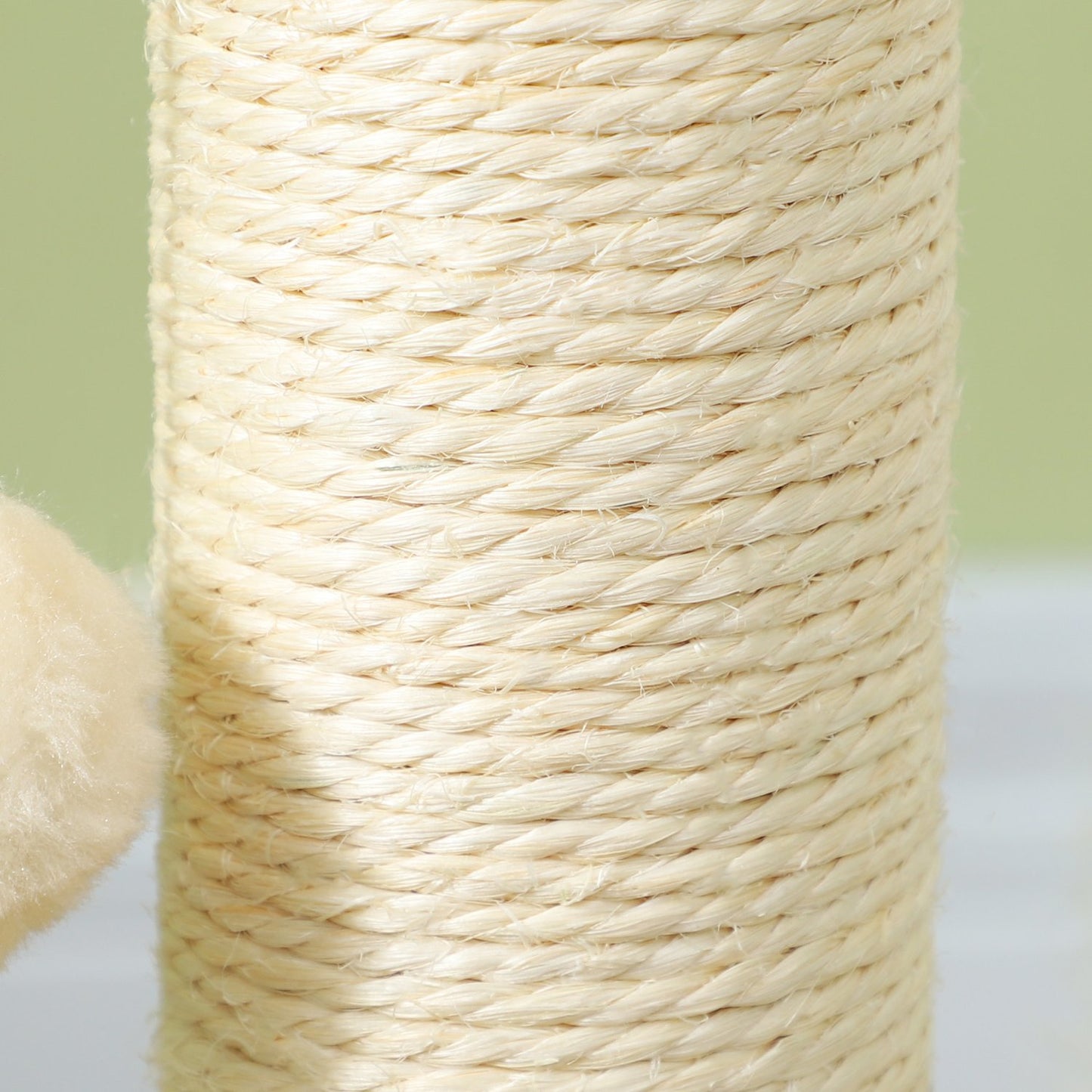 Sisal Cat Scratching Post with Play Ball, Oak, 49cm