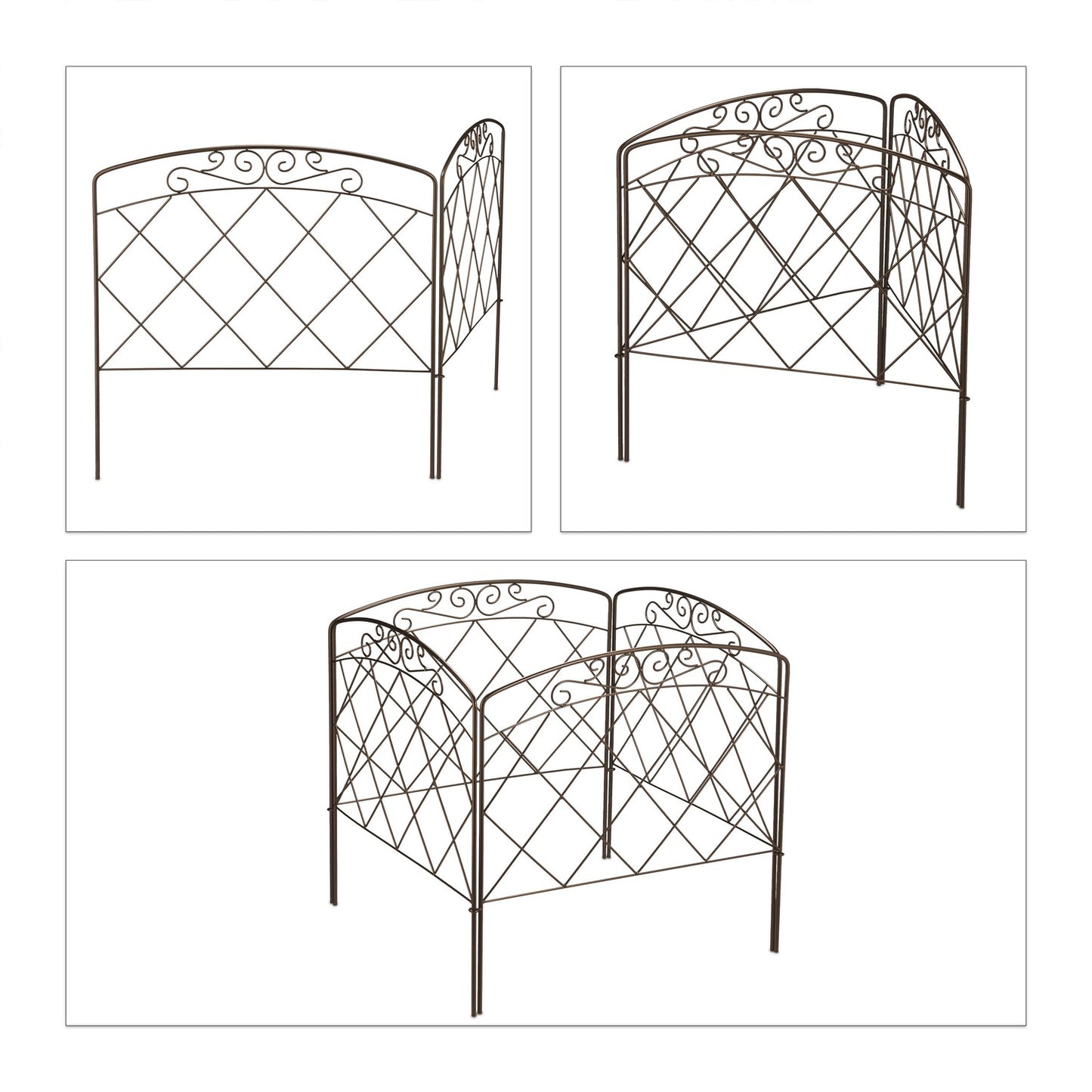 4-part metal bed rail