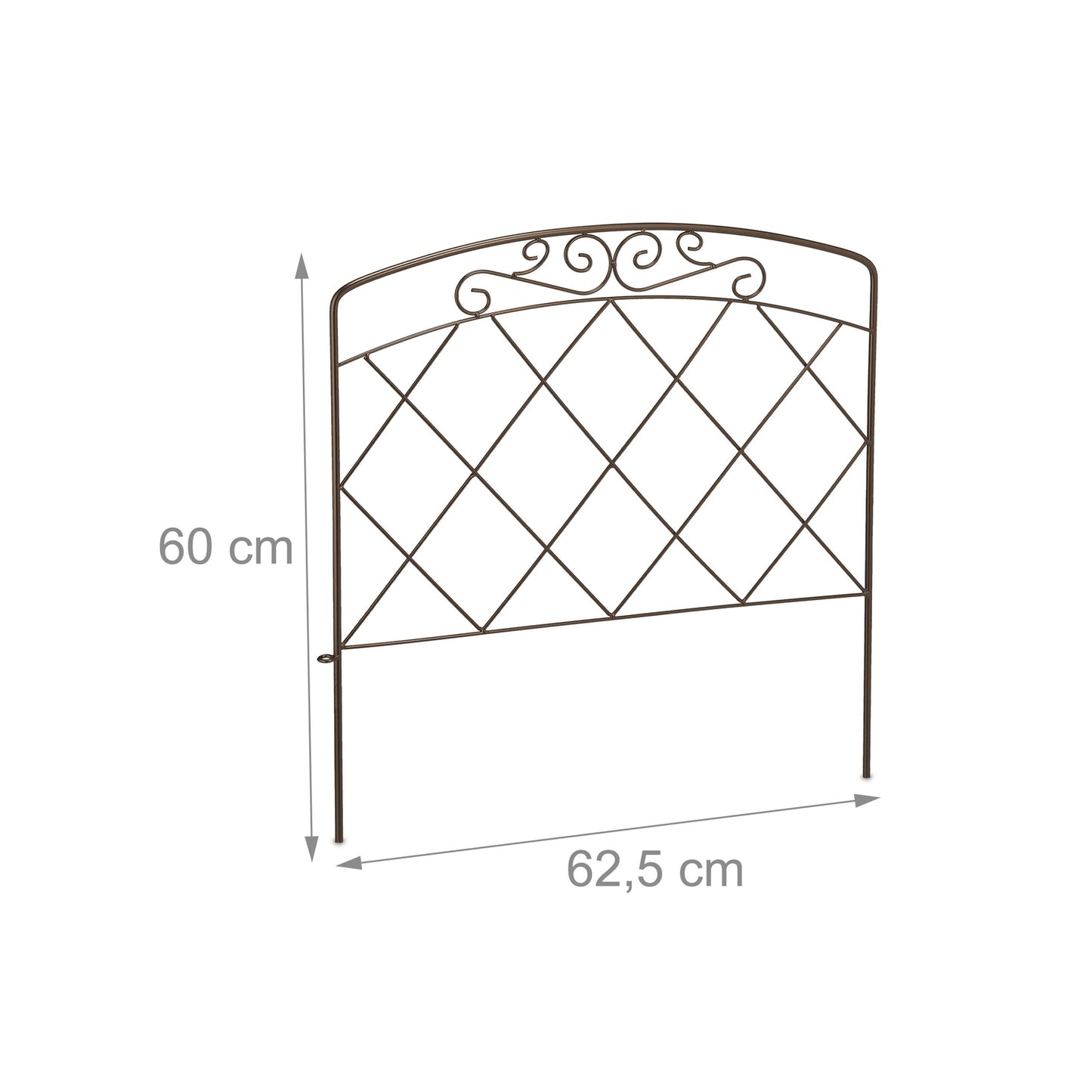 4-part metal bed rail