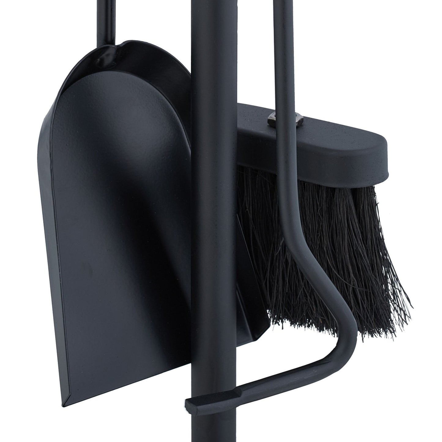 4-piece fireplace set in black