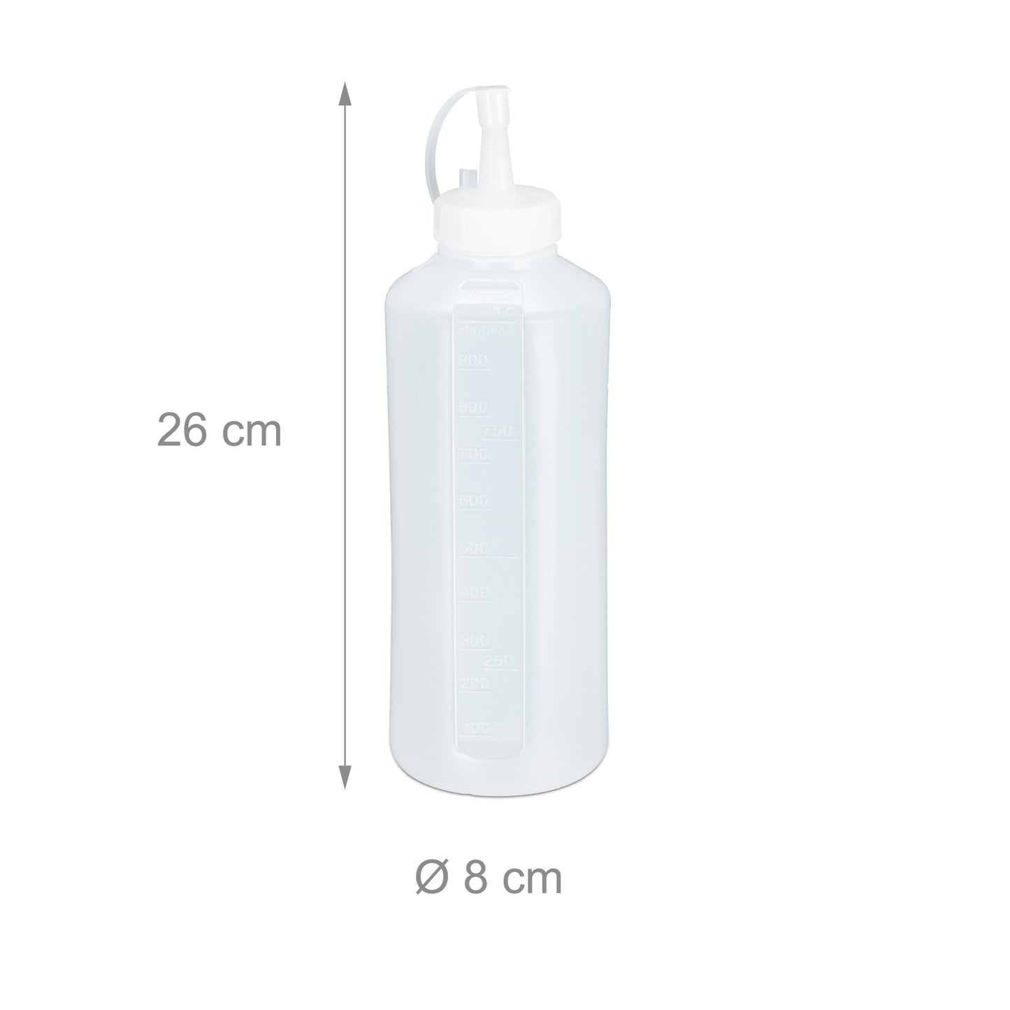 4x Squeeze Bottles 1000ml