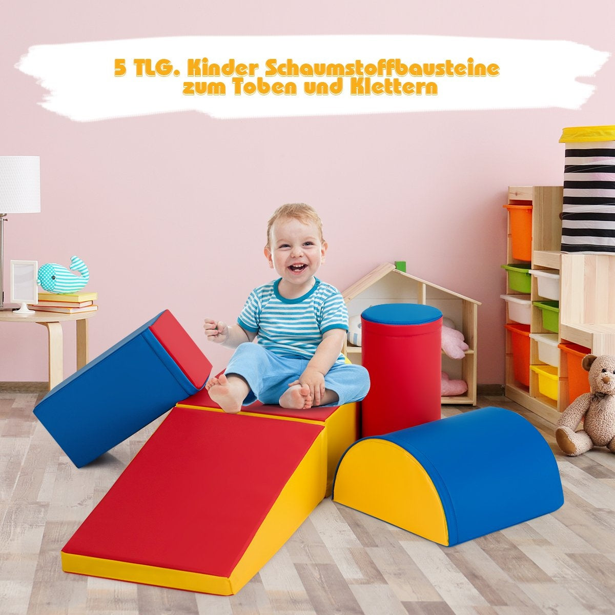 5 PCS. Foam building blocks for running around and climbing. Giant building blocks made of colorful foam