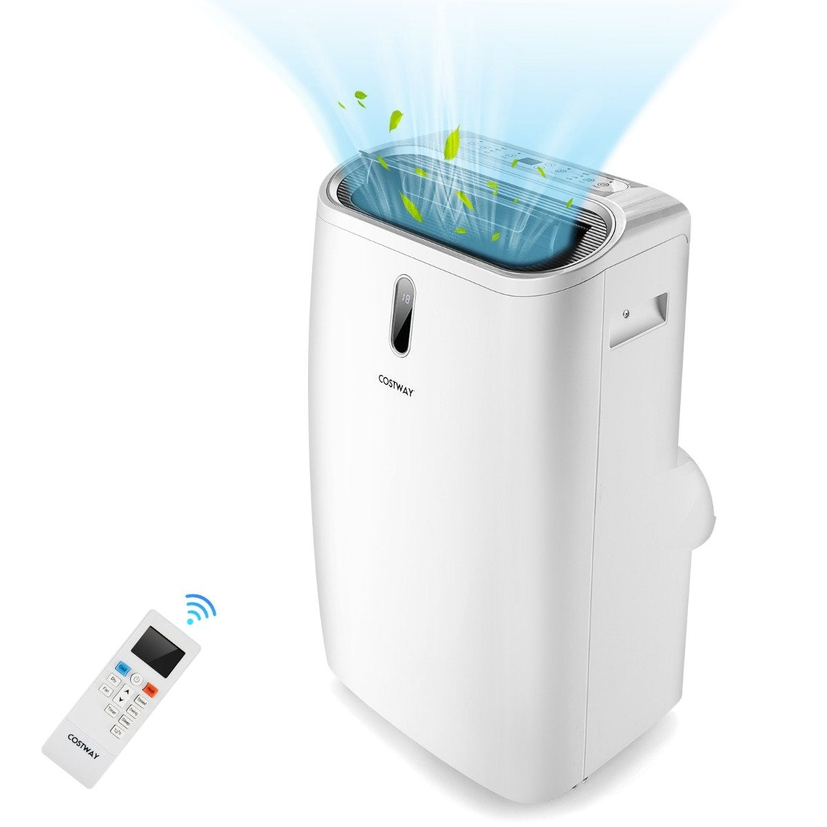 5 in 1 Air Conditioner 14000 BTU Heating & Cooling & Fan & Dehumidifying Portable Air Conditioner for 40 ㎡ 44.5 x 39 x 77 cm White