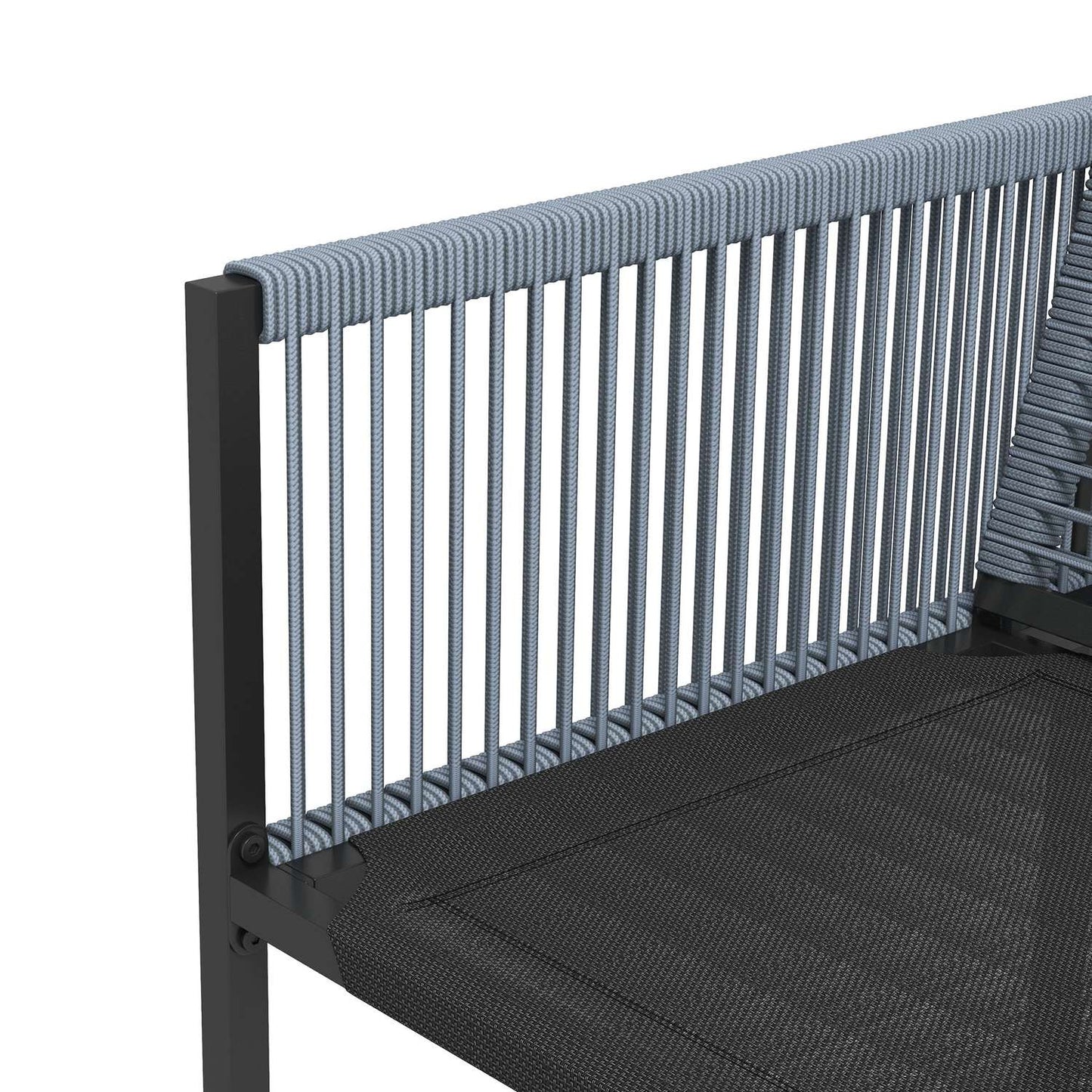5-piece dark gray dining room set with folding chairs
