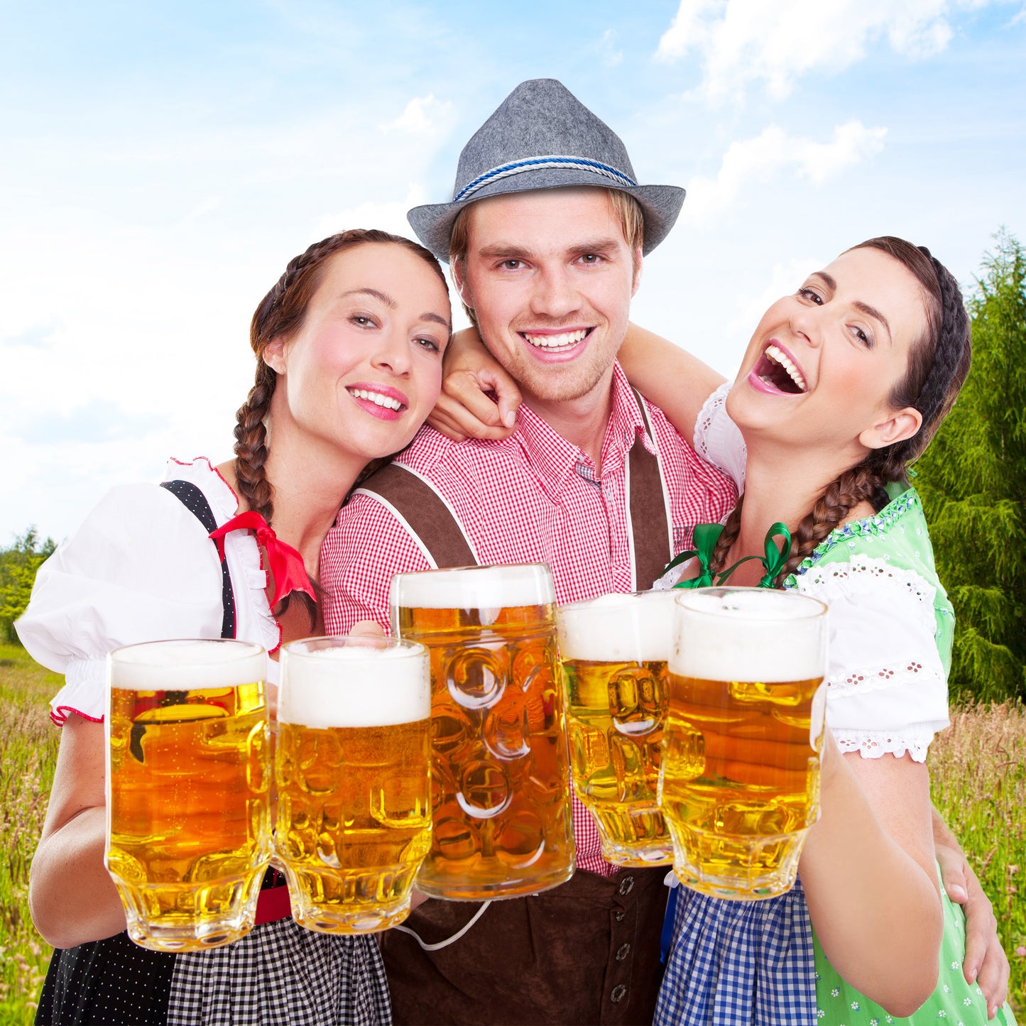 5x Traditional Bavarian Hat